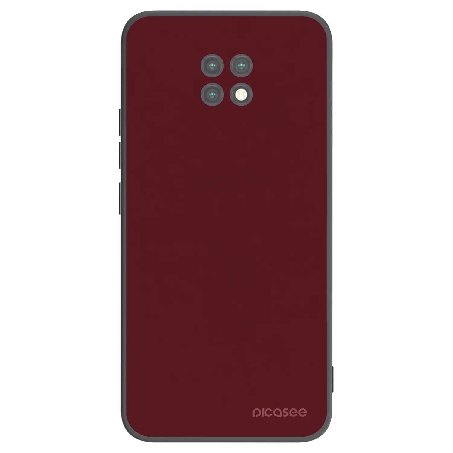Picasee silikonový černý obal pro Xiaomi Redmi Note 9T - Burgundy red