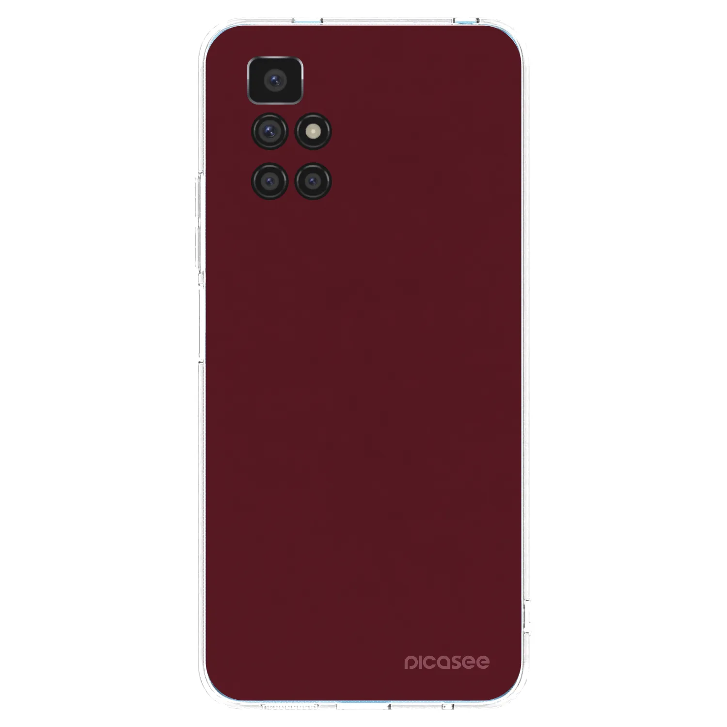 Picasee silikonový průhledný obal pro Xiaomi Redmi 10 - Burgundy red
