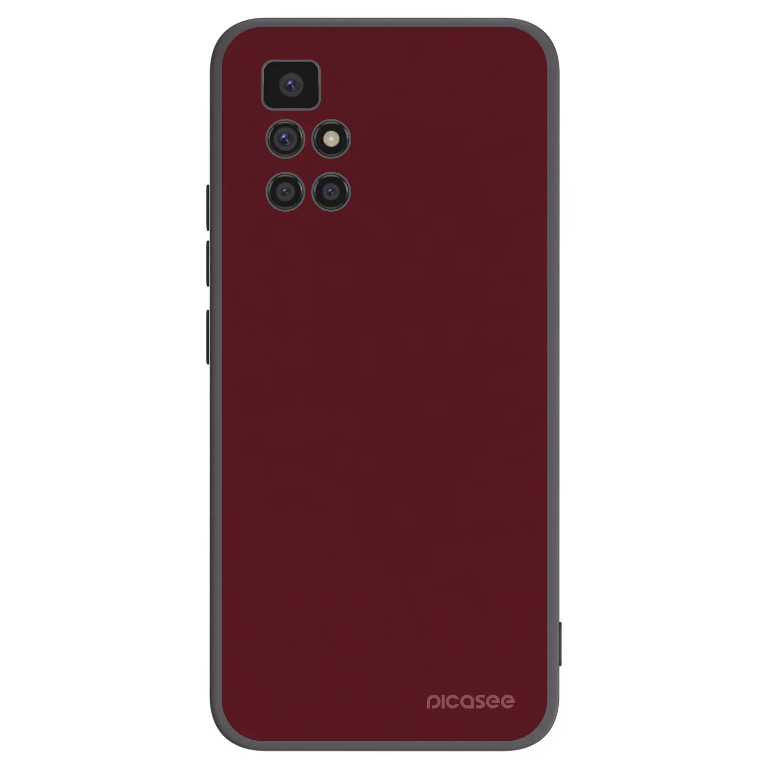 Picasee silikonový černý obal pro Xiaomi Redmi 10 - Burgundy red