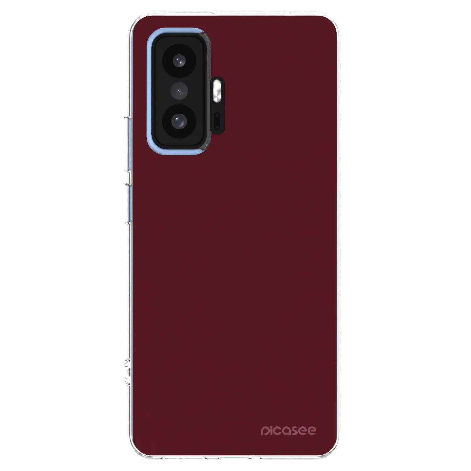 Picasee silikonový průhledný obal pro Xiaomi 11T - Burgundy red
