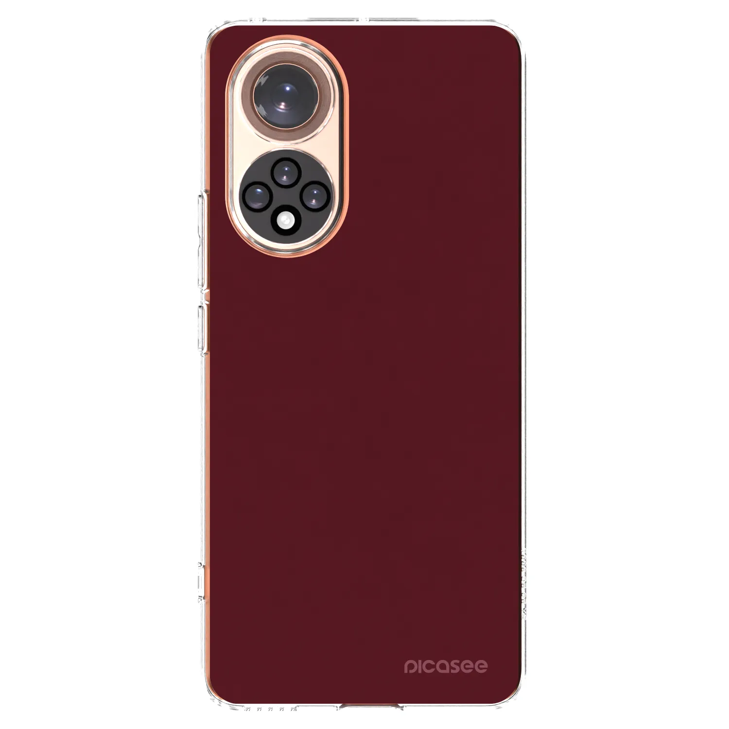 Picasee silikonový průhledný obal pro Huawei Nova 9 - Burgundy red