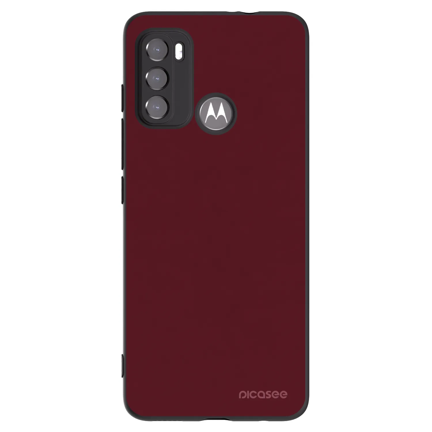 Picasee silikonový černý obal pro Motorola Moto G60 - Burgundy red