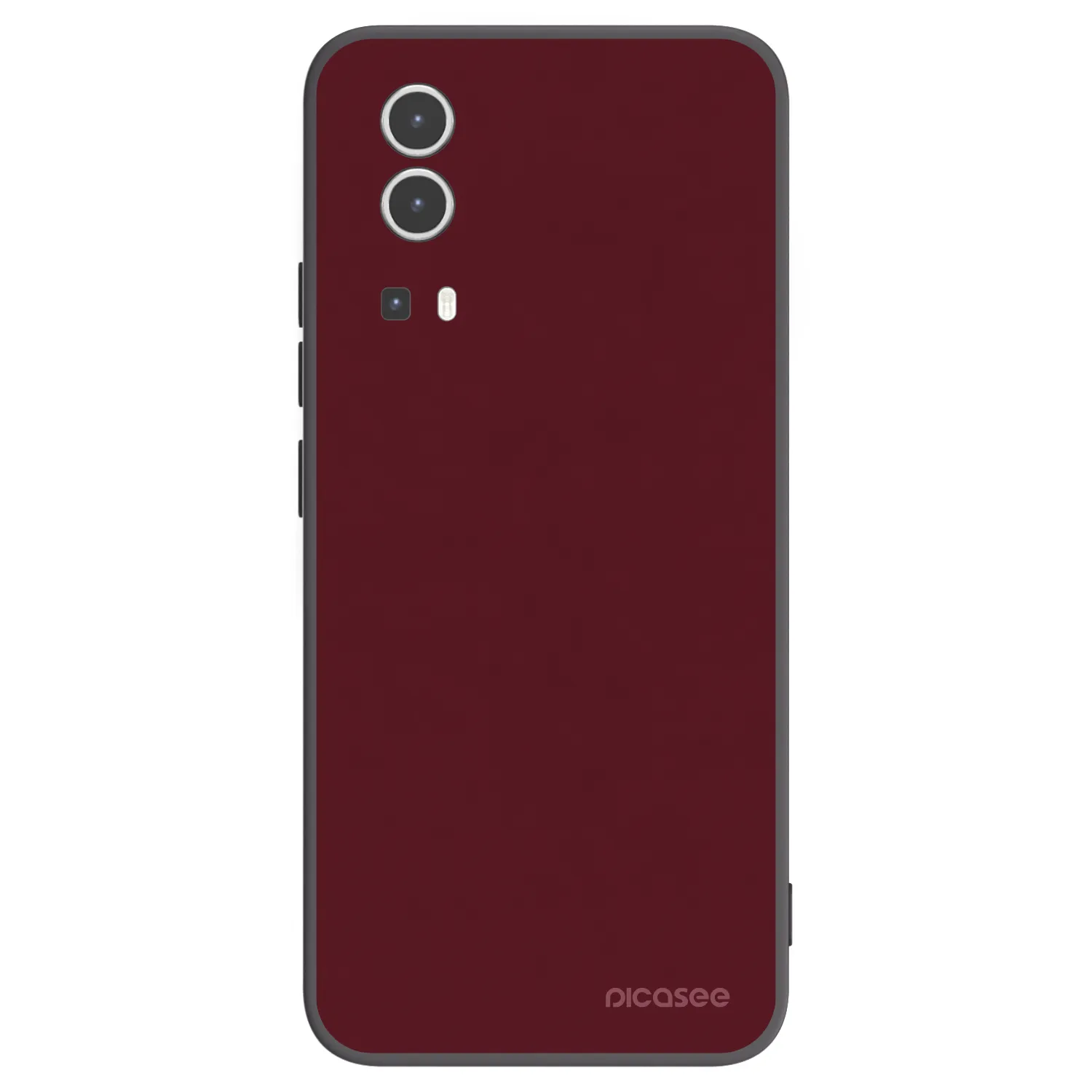 Picasee silikonový černý obal pro Vivo Y72 5G - Burgundy red