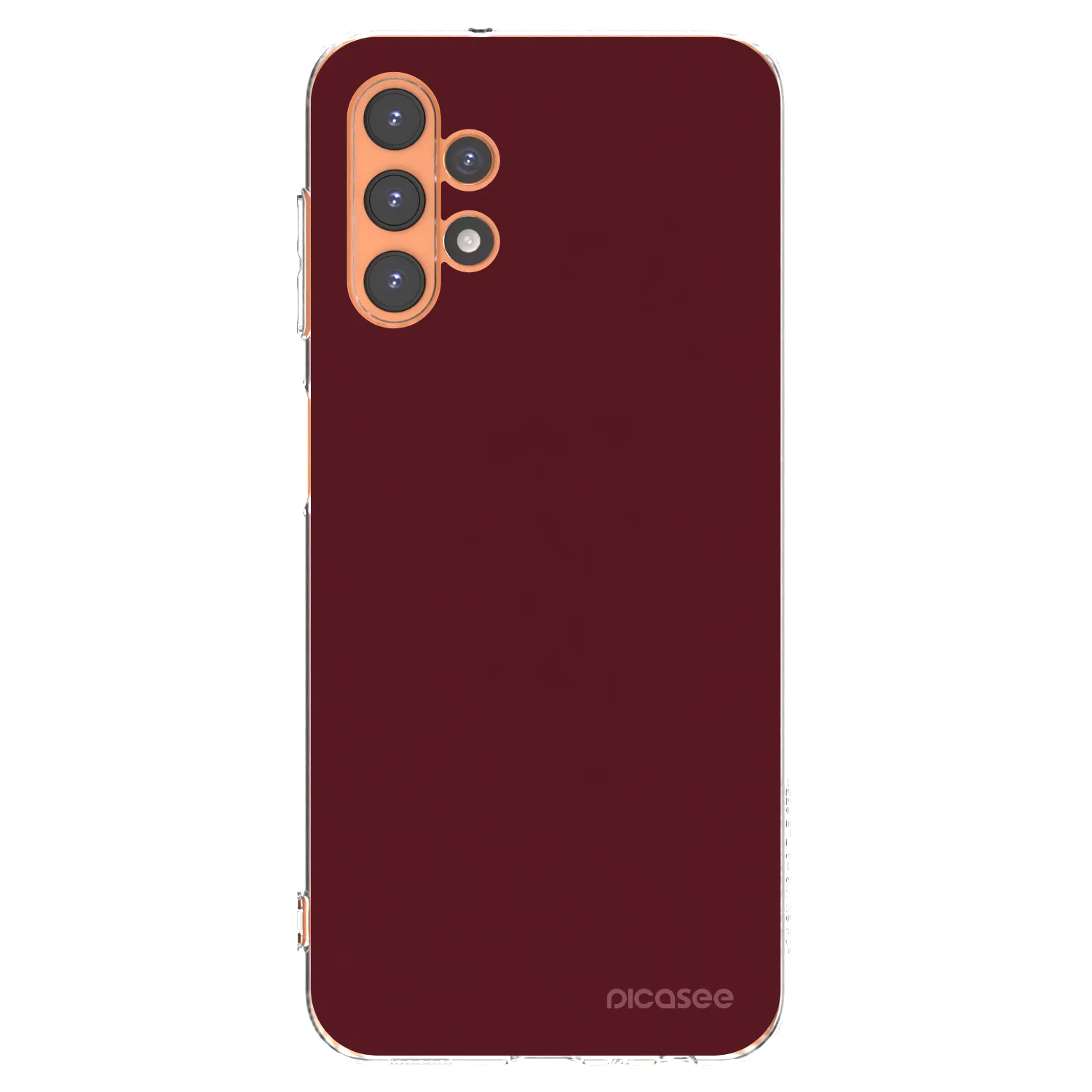 Picasee silikonový průhledný obal pro Samsung Galaxy A13 4G A135 - Burgundy red