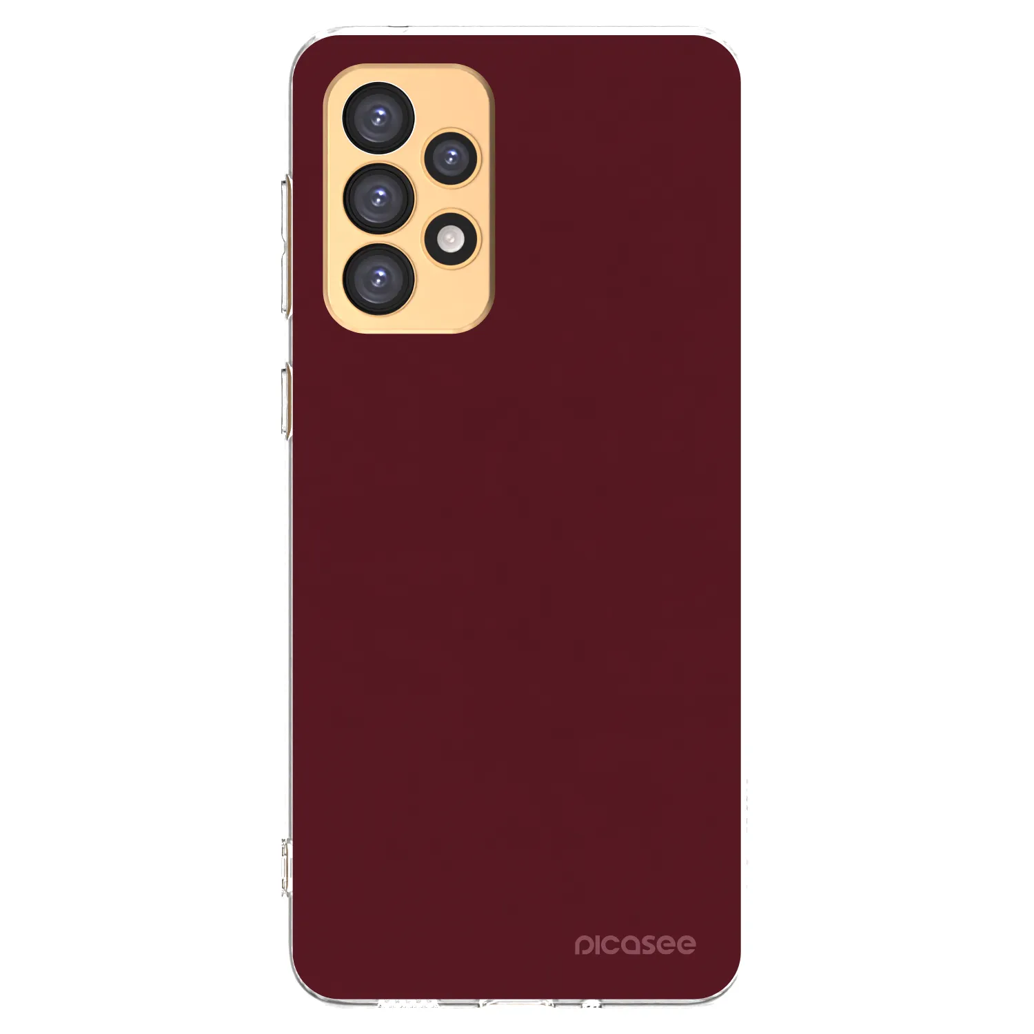 Picasee silikonový průhledný obal pro Samsung Galaxy A33 5G A336 - Burgundy red