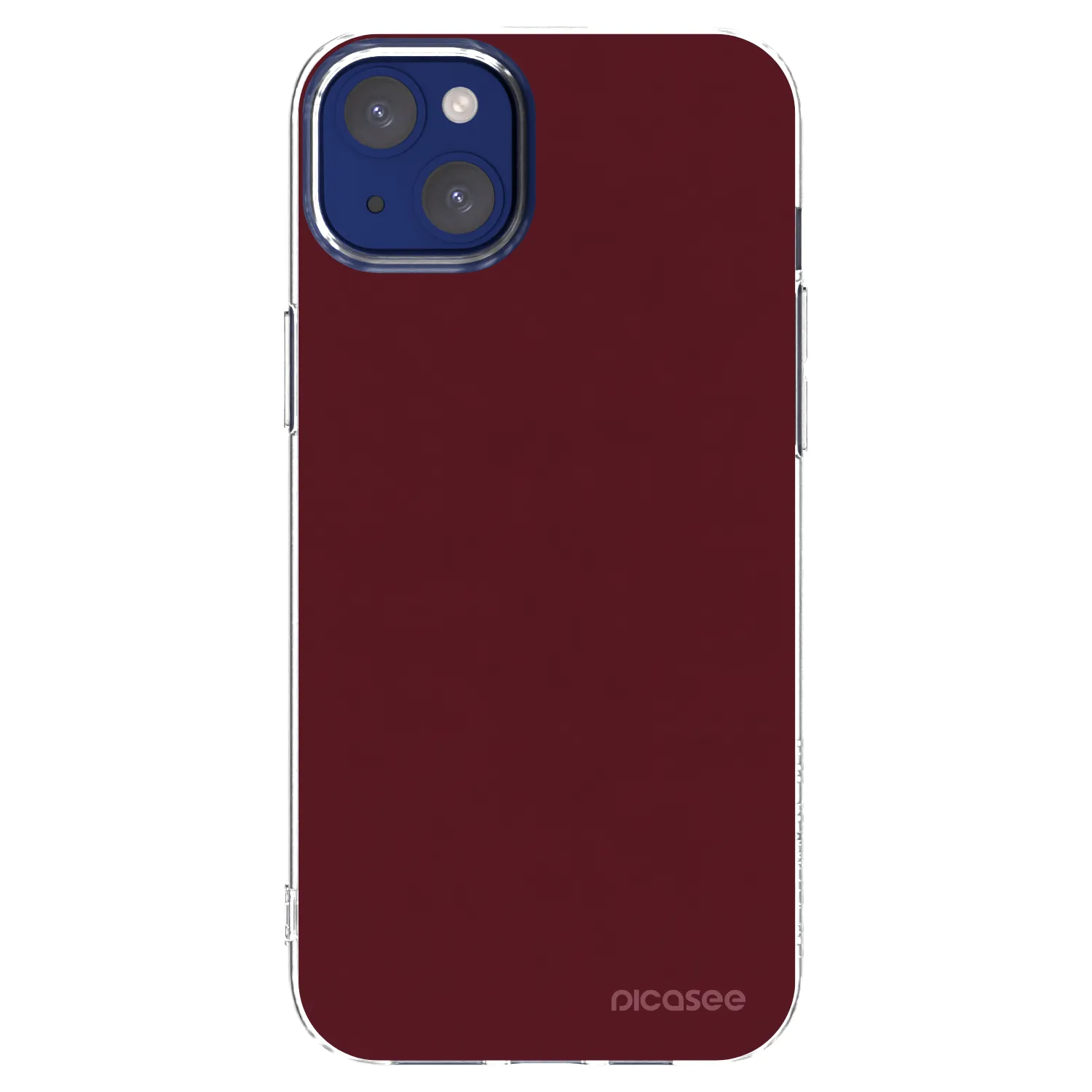 Picasee silikonový průhledný obal pro Apple iPhone 14 Plus - Burgundy red