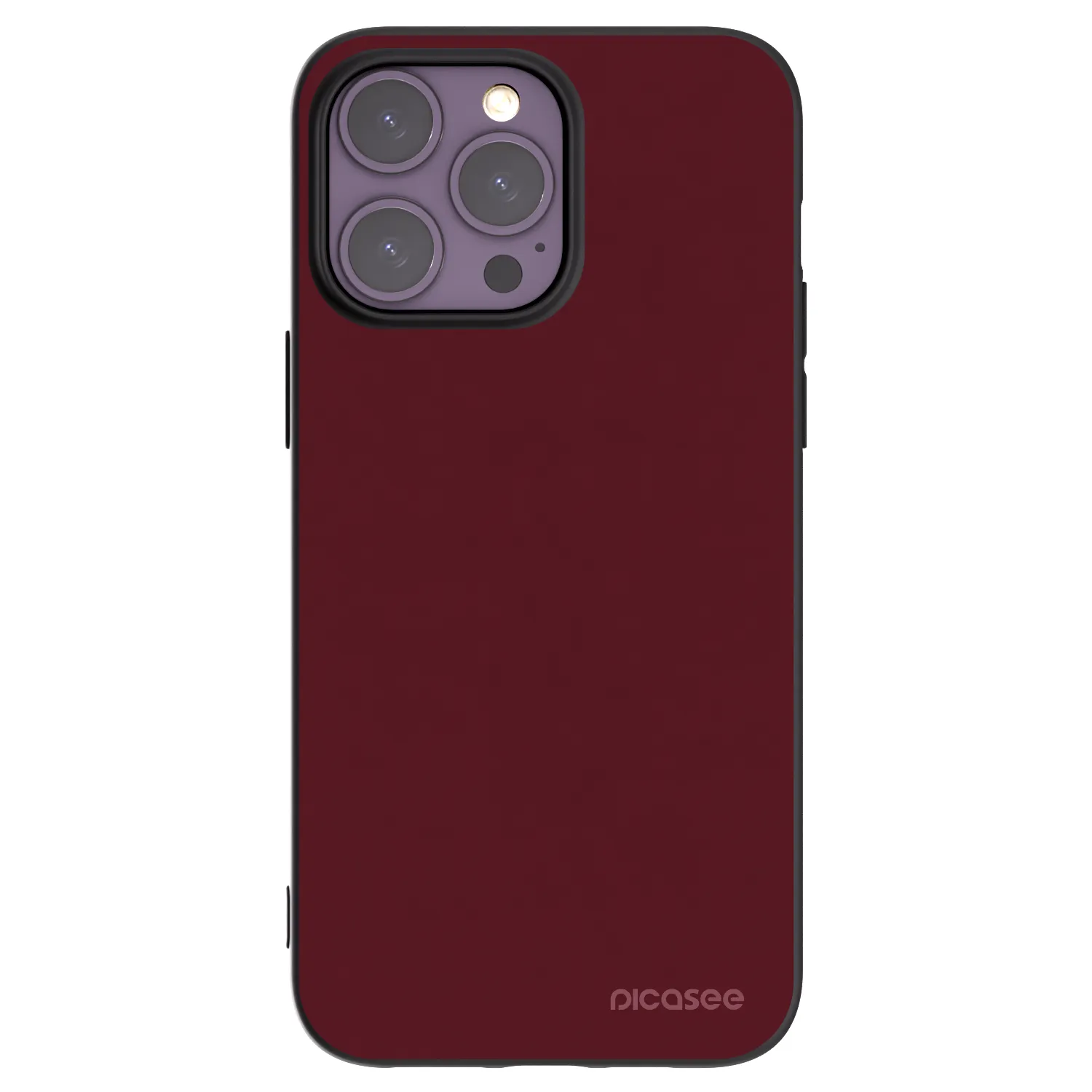 Picasee silikonový černý obal pro Apple iPhone 14 Pro Max - Burgundy red