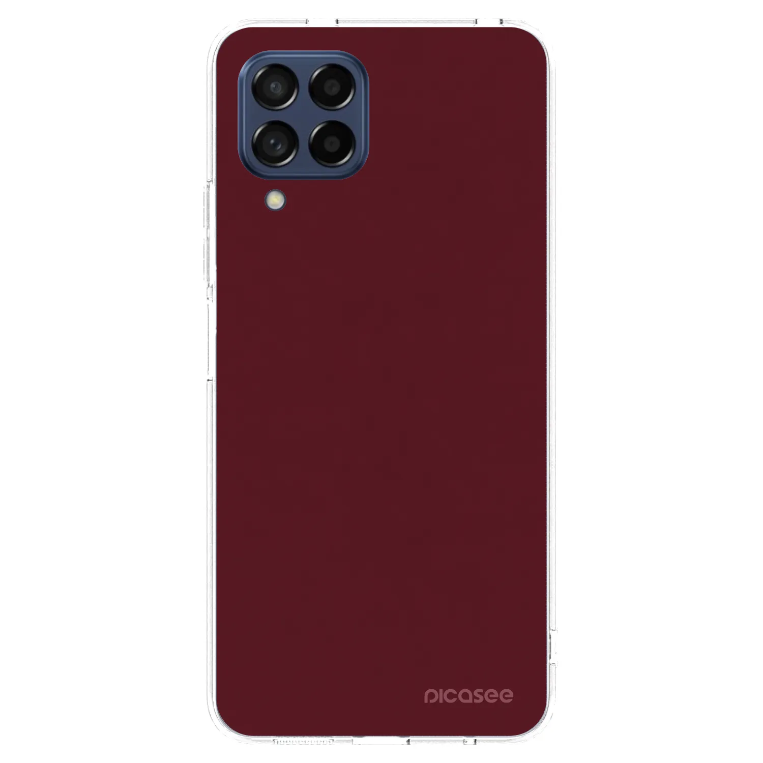 Picasee silikonový průhledný obal pro Samsung Galaxy M53 5G - Burgundy red
