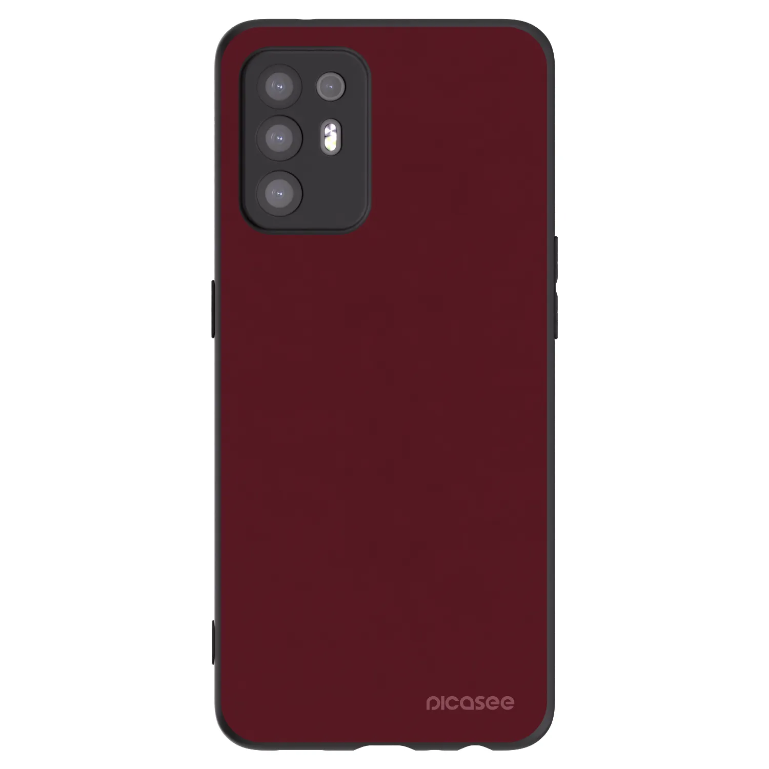 Picasee silikonový černý obal pro OPPO A94 5G - Burgundy red