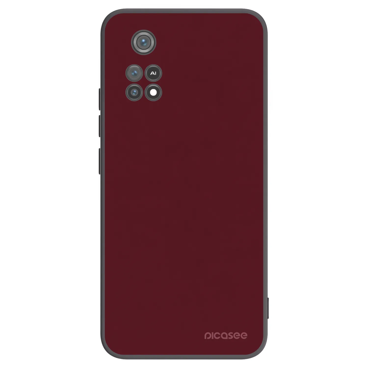 Picasee silikonový černý obal pro Xiaomi Poco M4 Pro - Burgundy red