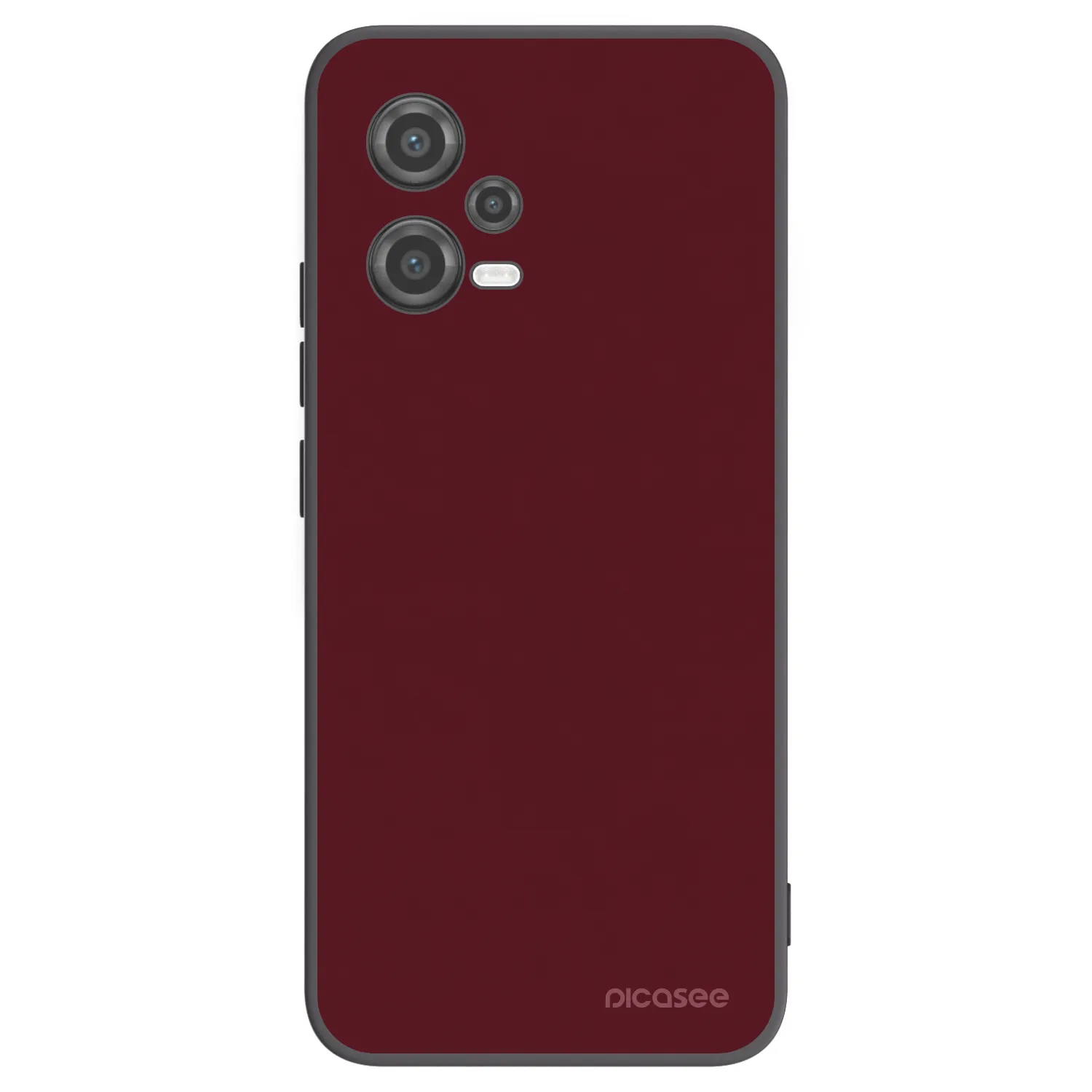 Picasee silikonový černý obal pro Xiaomi Poco X5 - Burgundy red