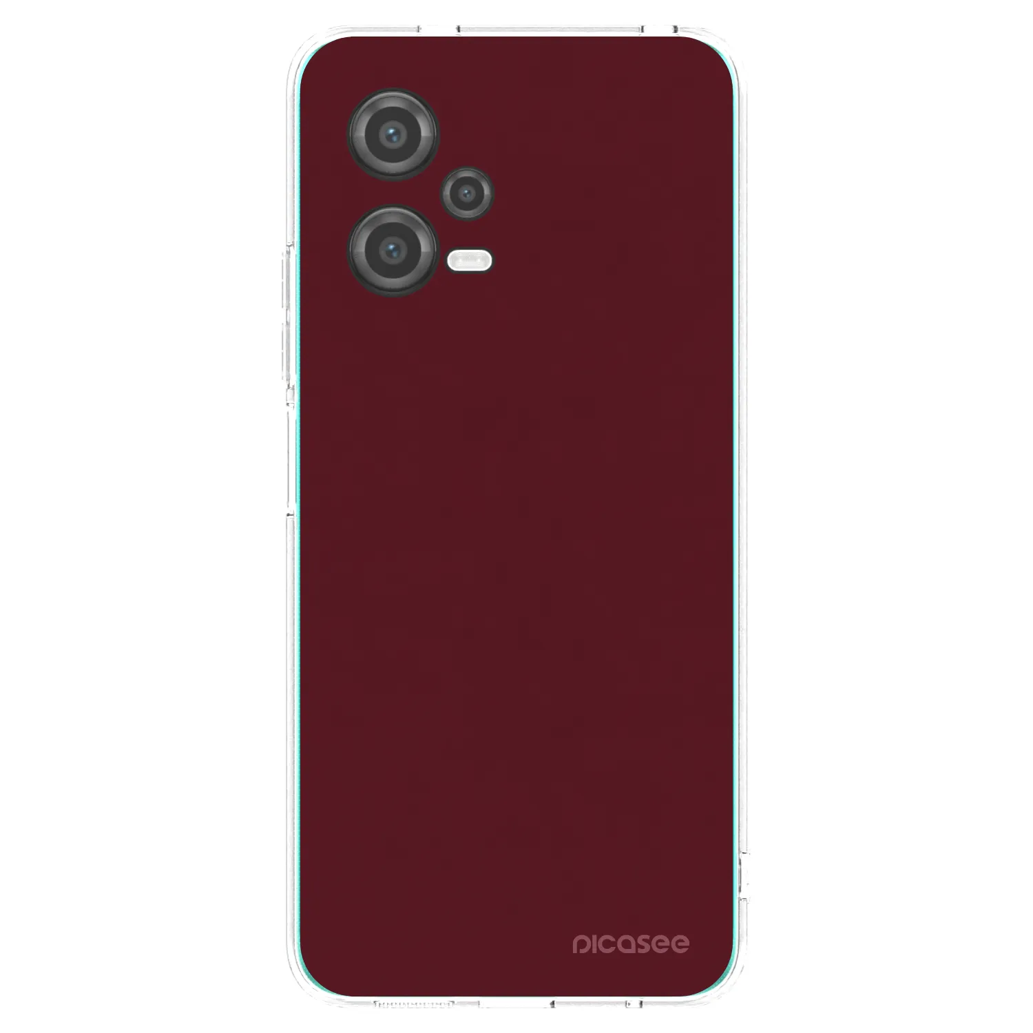 Picasee silikonový průhledný obal pro Xiaomi Poco X5 - Burgundy red