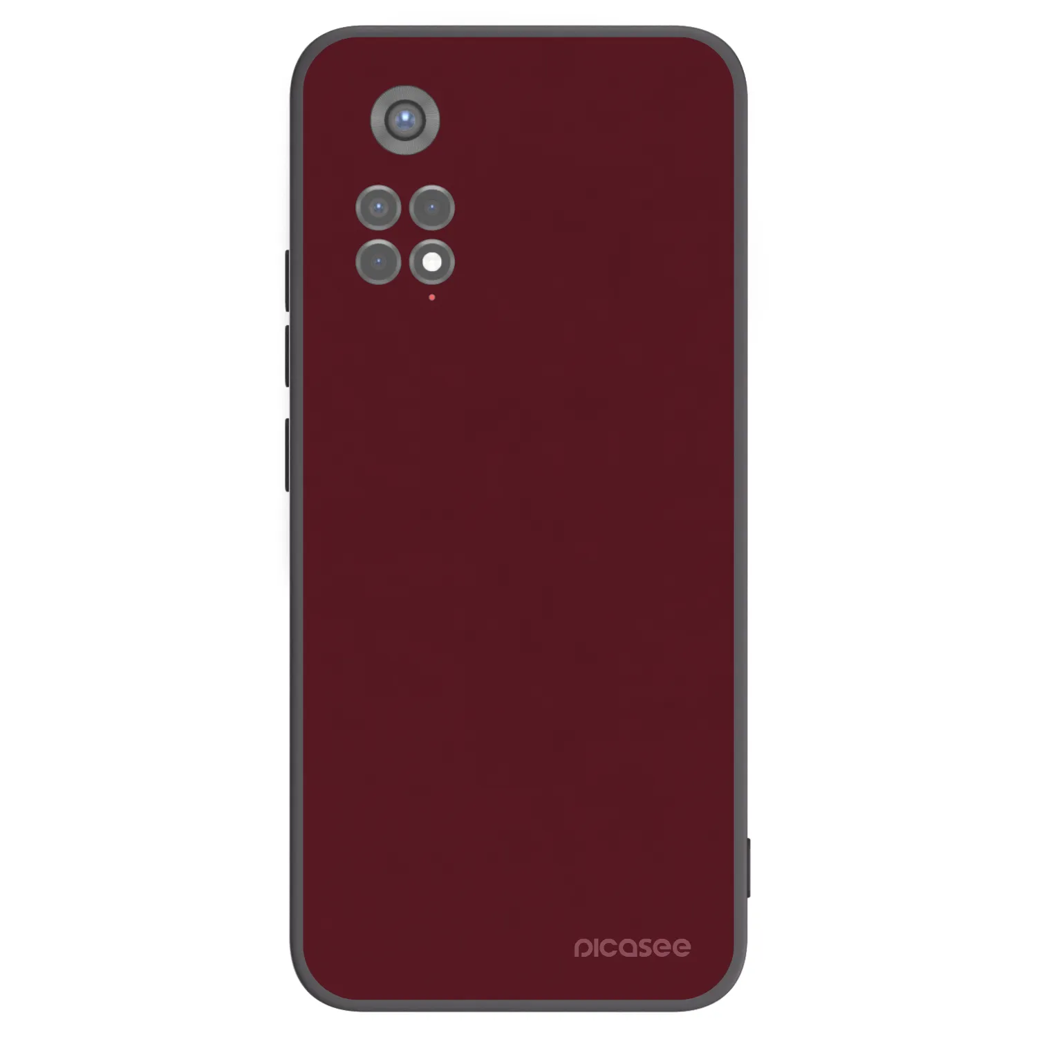 Picasee silikonový černý obal pro Xiaomi Redmi Note 11S 5G - Burgundy red