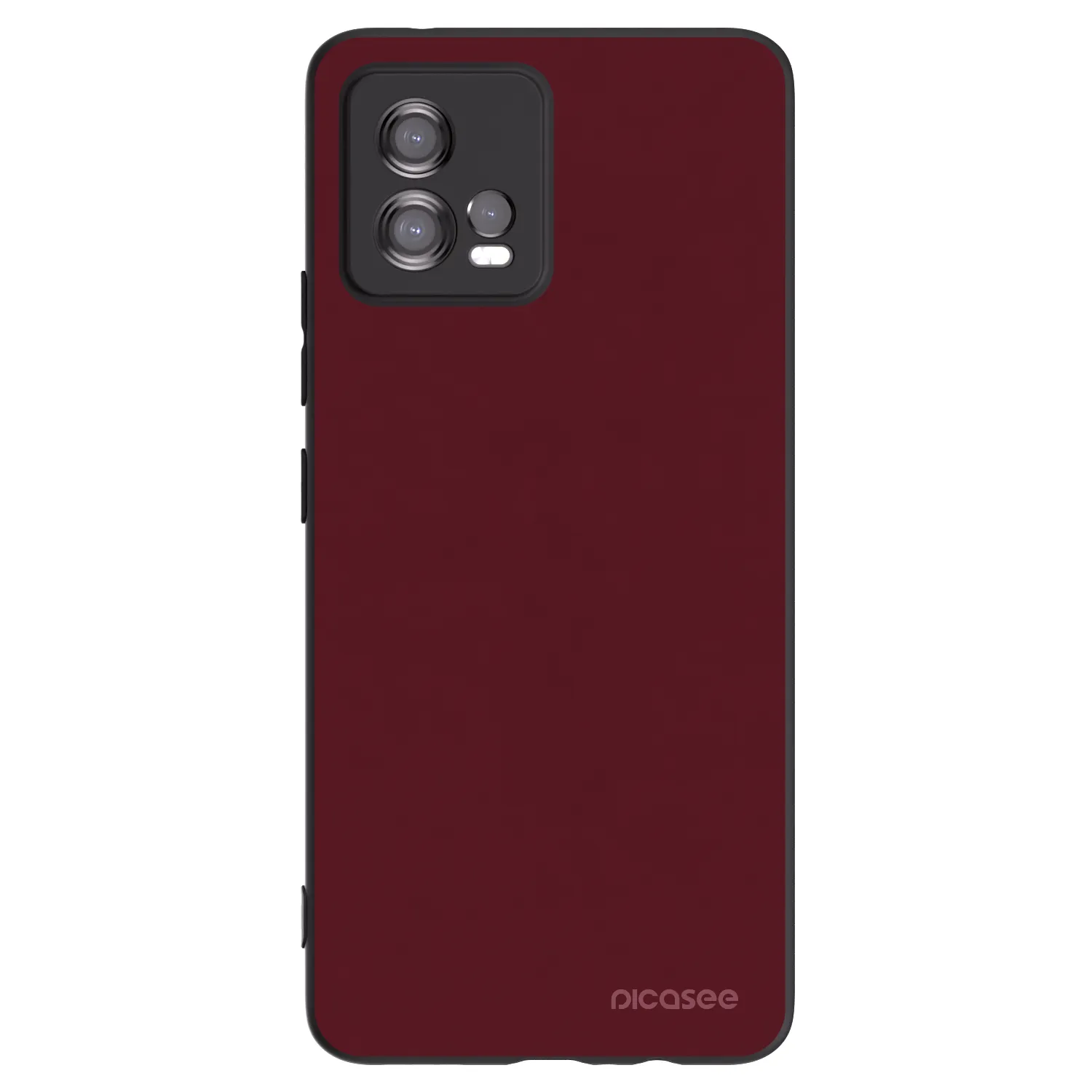 Picasee silikonový černý obal pro Motorola Moto G72 - Burgundy red