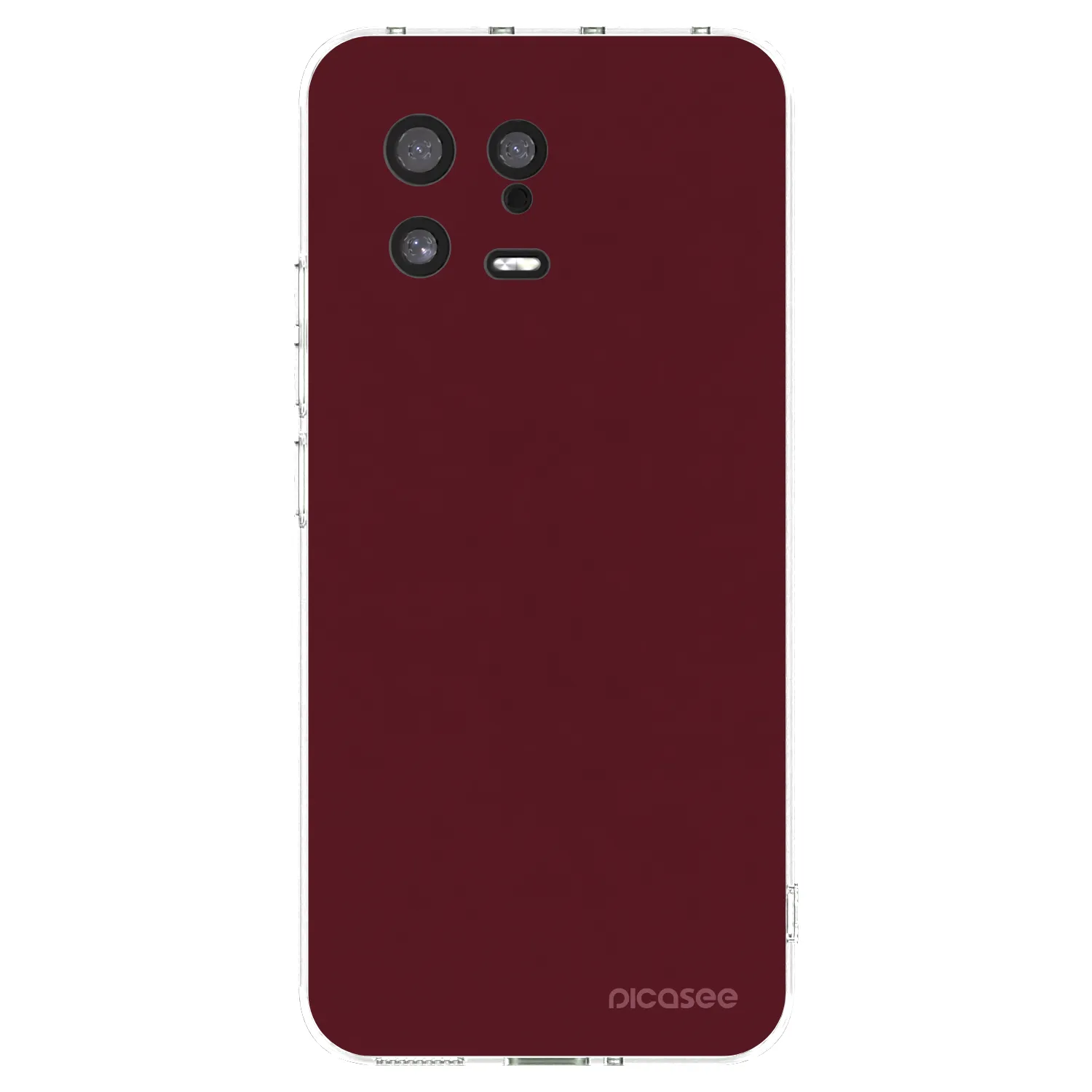 Picasee silikonový průhledný obal pro Xiaomi 13 - Burgundy red