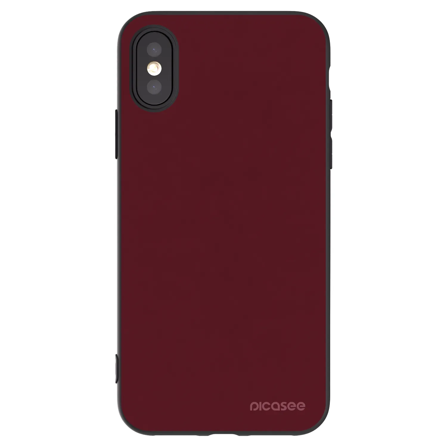 Picasee silikonový černý obal pro Apple iPhone X/XS - Burgundy red