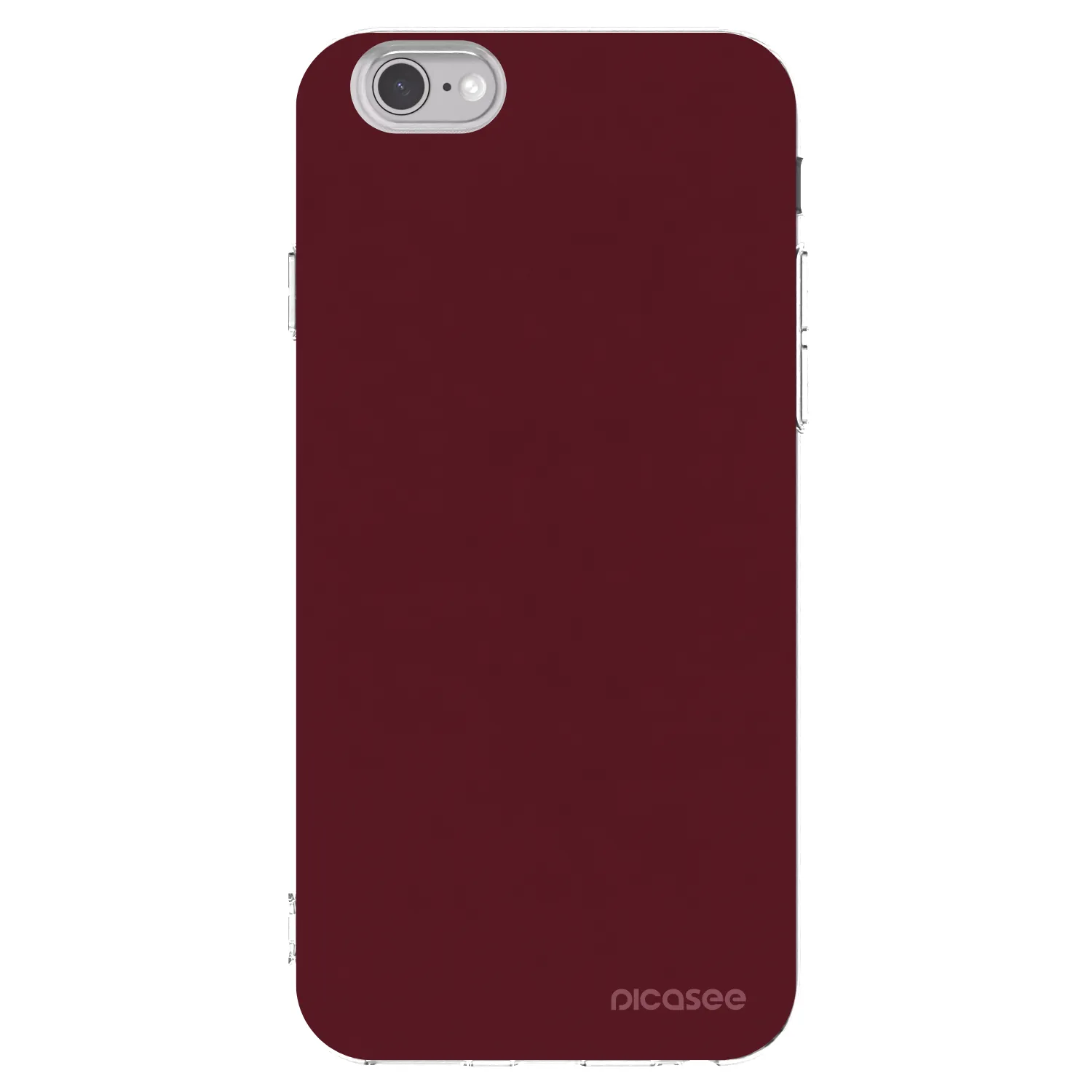 Picasee silikonový průhledný obal pro Apple iPhone 6/6S - Burgundy red