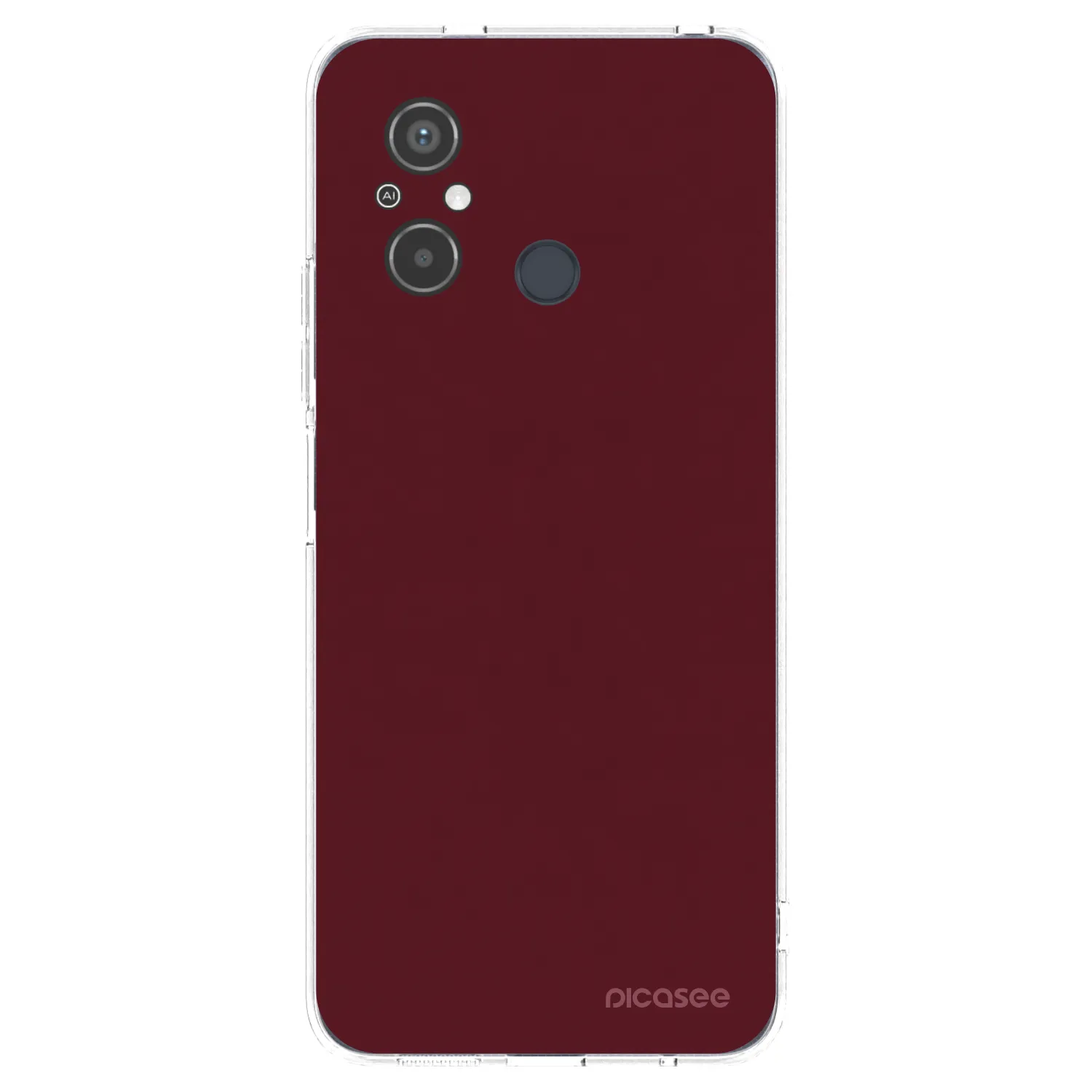Picasee silikonový průhledný obal pro Xiaomi Redmi 12C - Burgundy red
