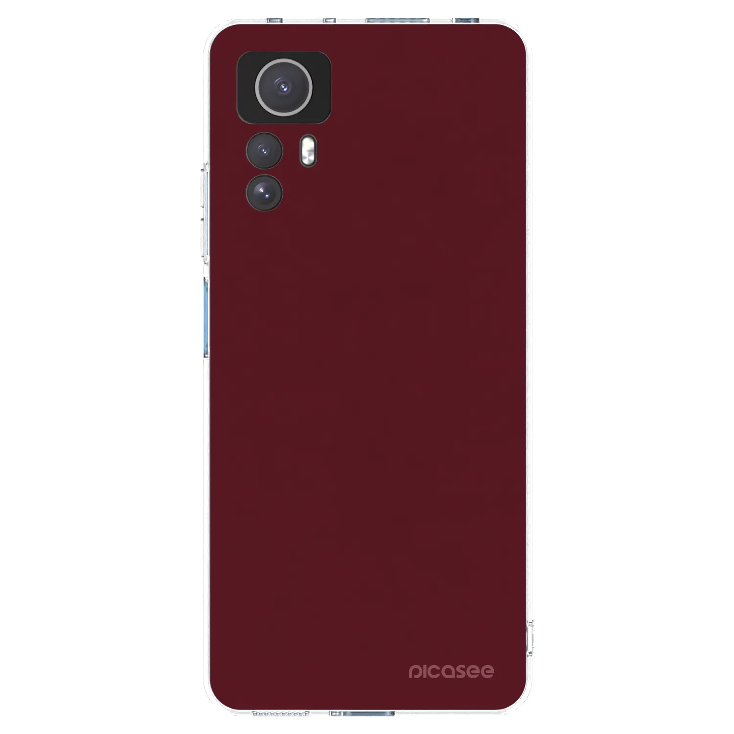 Picasee silikonový průhledný obal pro Xiaomi Redmi Note 12S - Burgundy red
