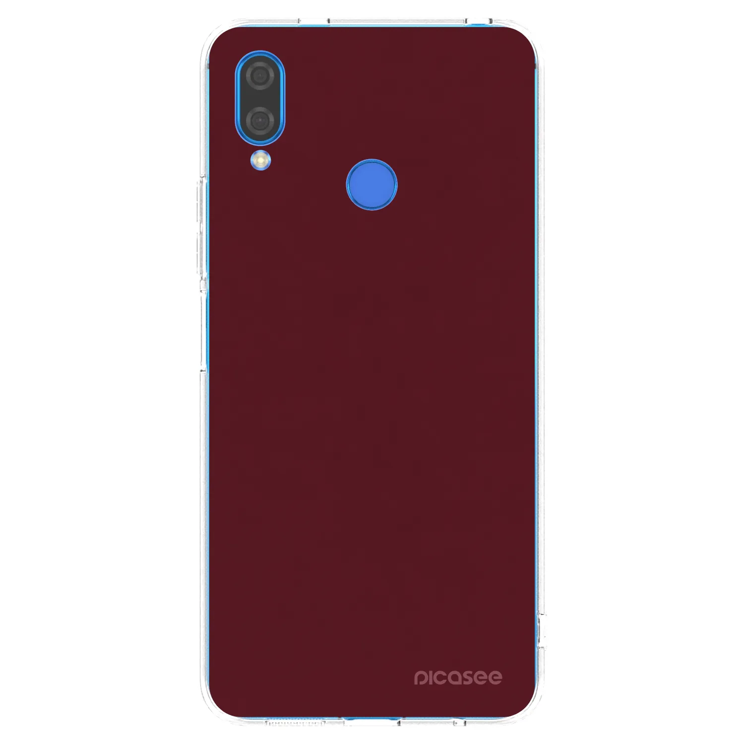Picasee silikonový průhledný obal pro Huawei Nova 3i - Burgundy red