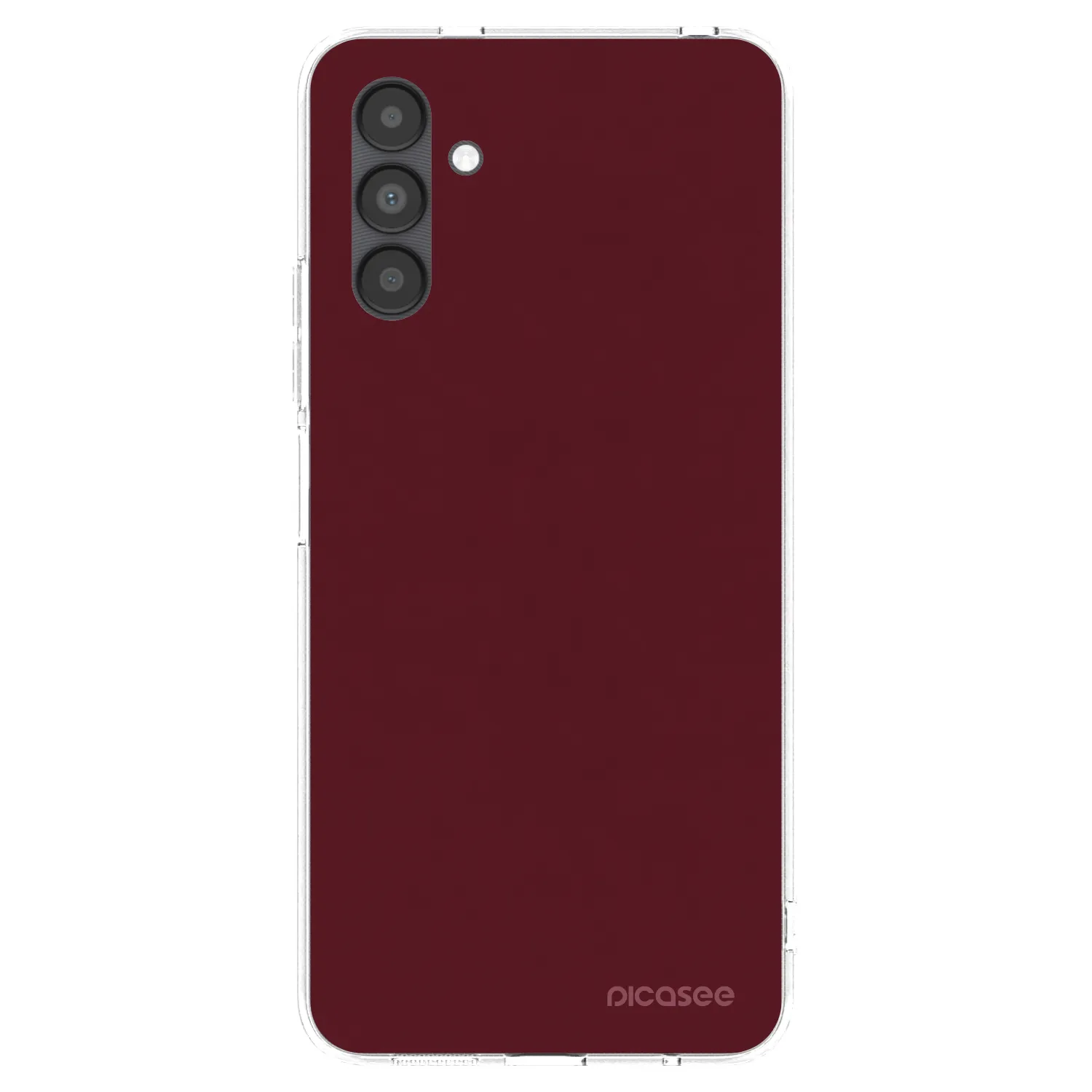 Picasee silikonový průhledný obal pro Samsung Galaxy A04s A047F - Burgundy red