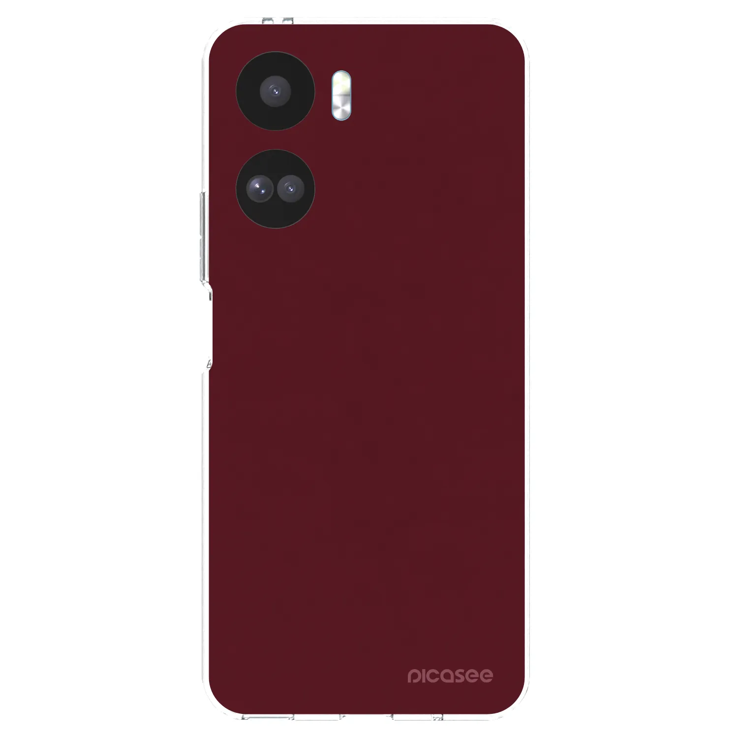 Picasee silikonový průhledný obal pro Honor 90 Lite 5G - Burgundy red