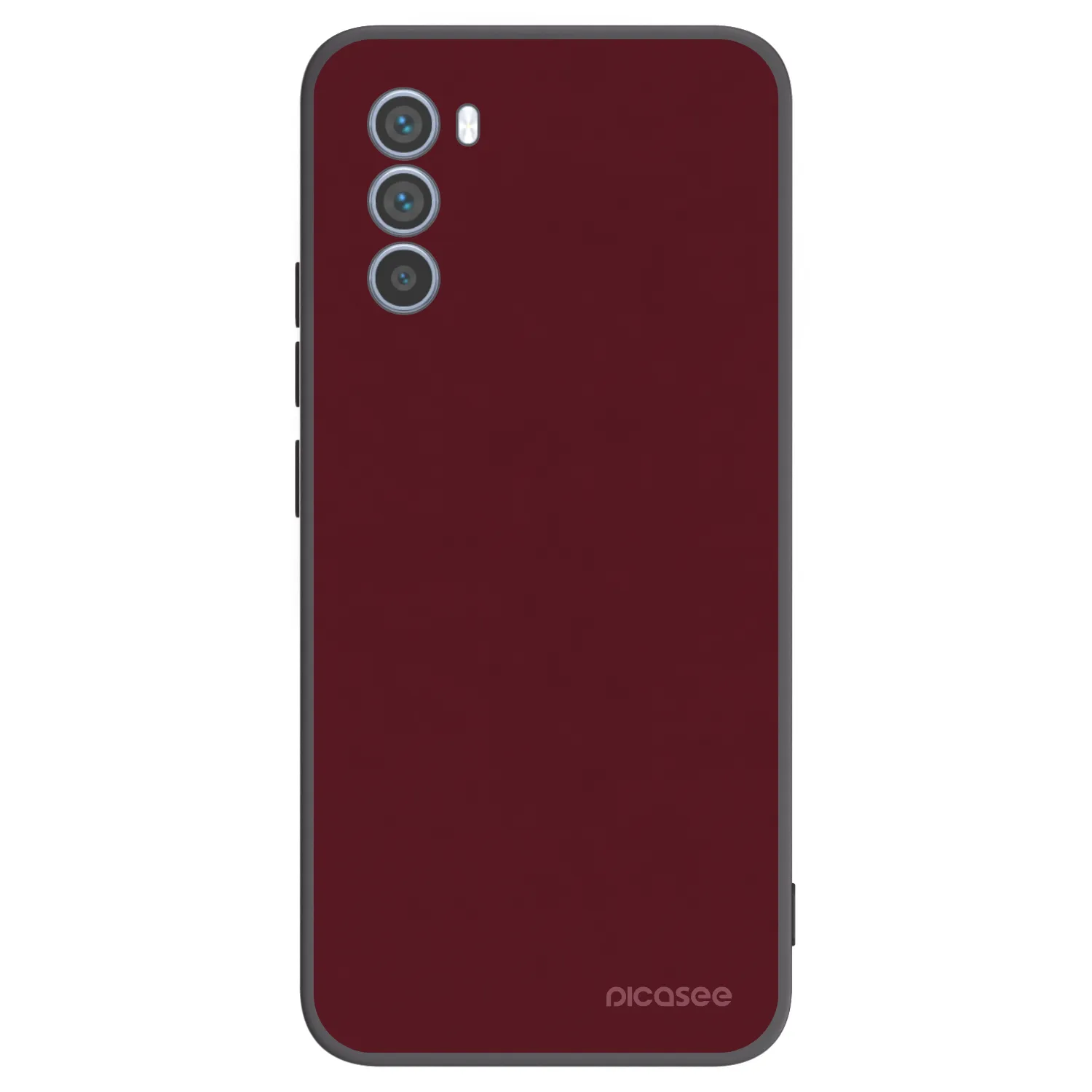 Picasee silikonový černý obal pro Motorola Moto G62 - Burgundy red