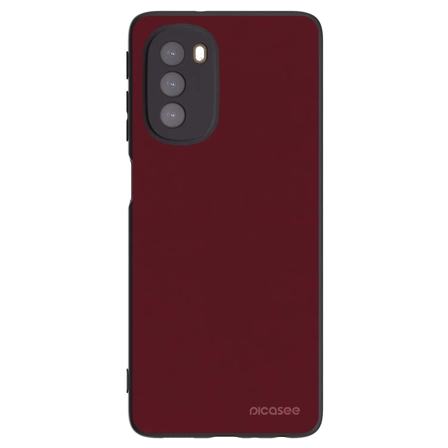 Picasee silikonový černý obal pro Motorola Moto G51 - Burgundy red
