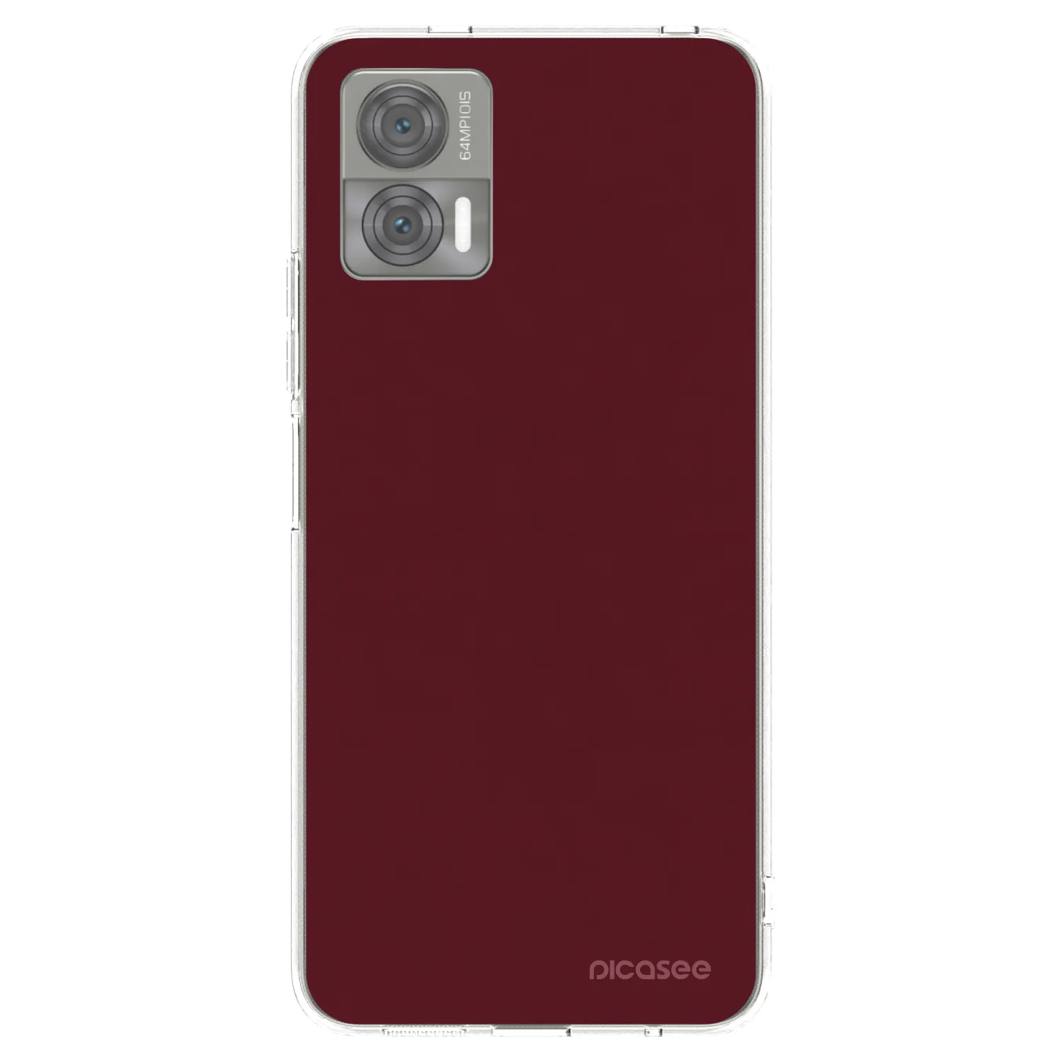 Picasee silikonový průhledný obal pro Motorola Edge 30 Neo - Burgundy red