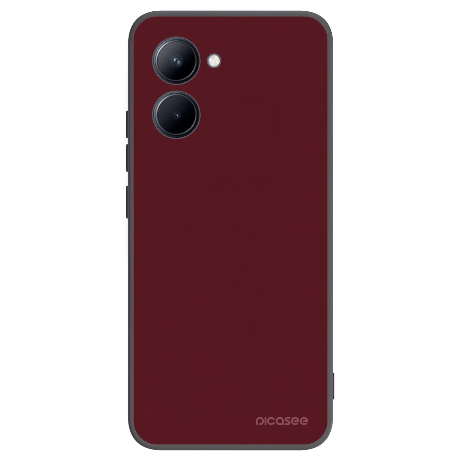 Picasee silikonový černý obal pro Realme C33 (2023) - Burgundy red