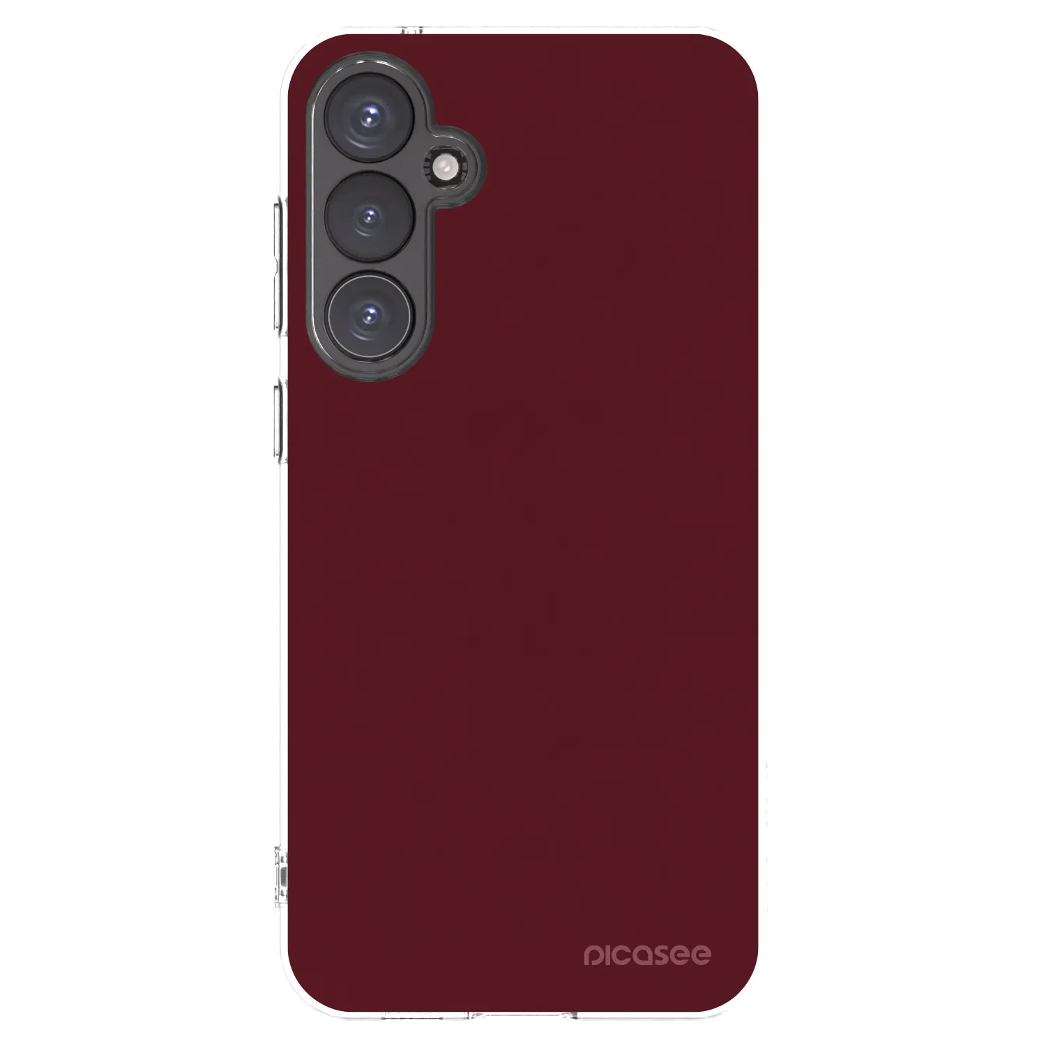 Picasee silikonový průhledný obal pro Samsung Galaxy S23 FE S711B - Burgundy red