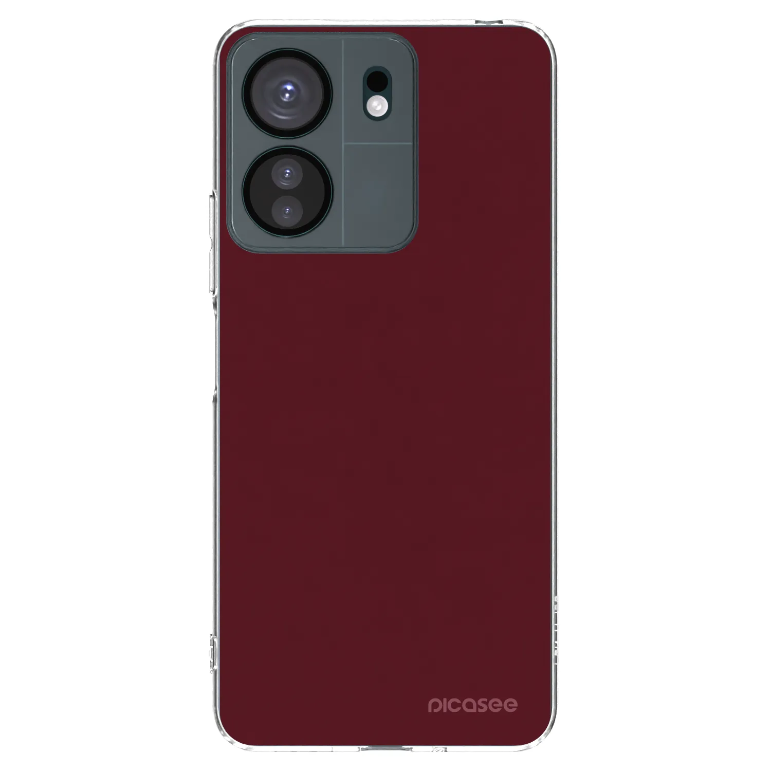 Picasee silikonový průhledný obal pro Xiaomi Redmi 13C 4G - Burgundy red