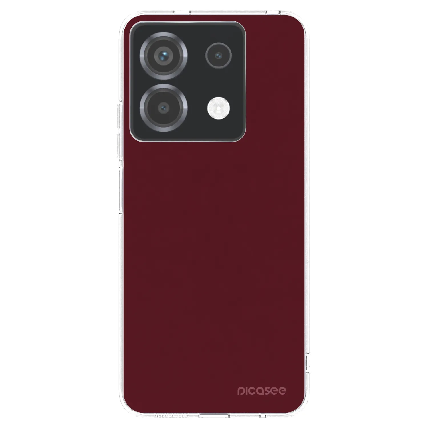 Picasee silikonový průhledný obal pro Xiaomi Poco X6 - Burgundy red