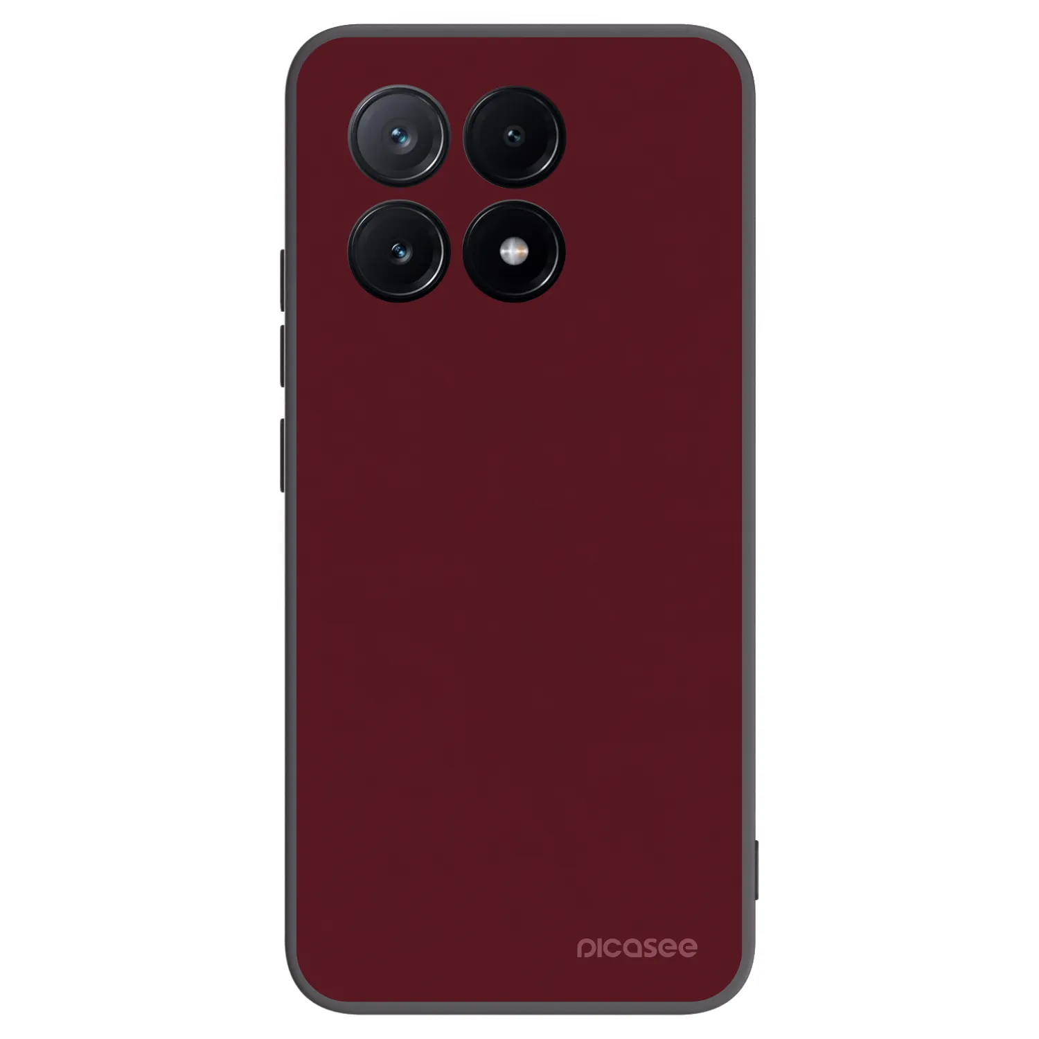 Picasee silikonový černý obal pro Xiaomi Poco X6 Pro - Burgundy red