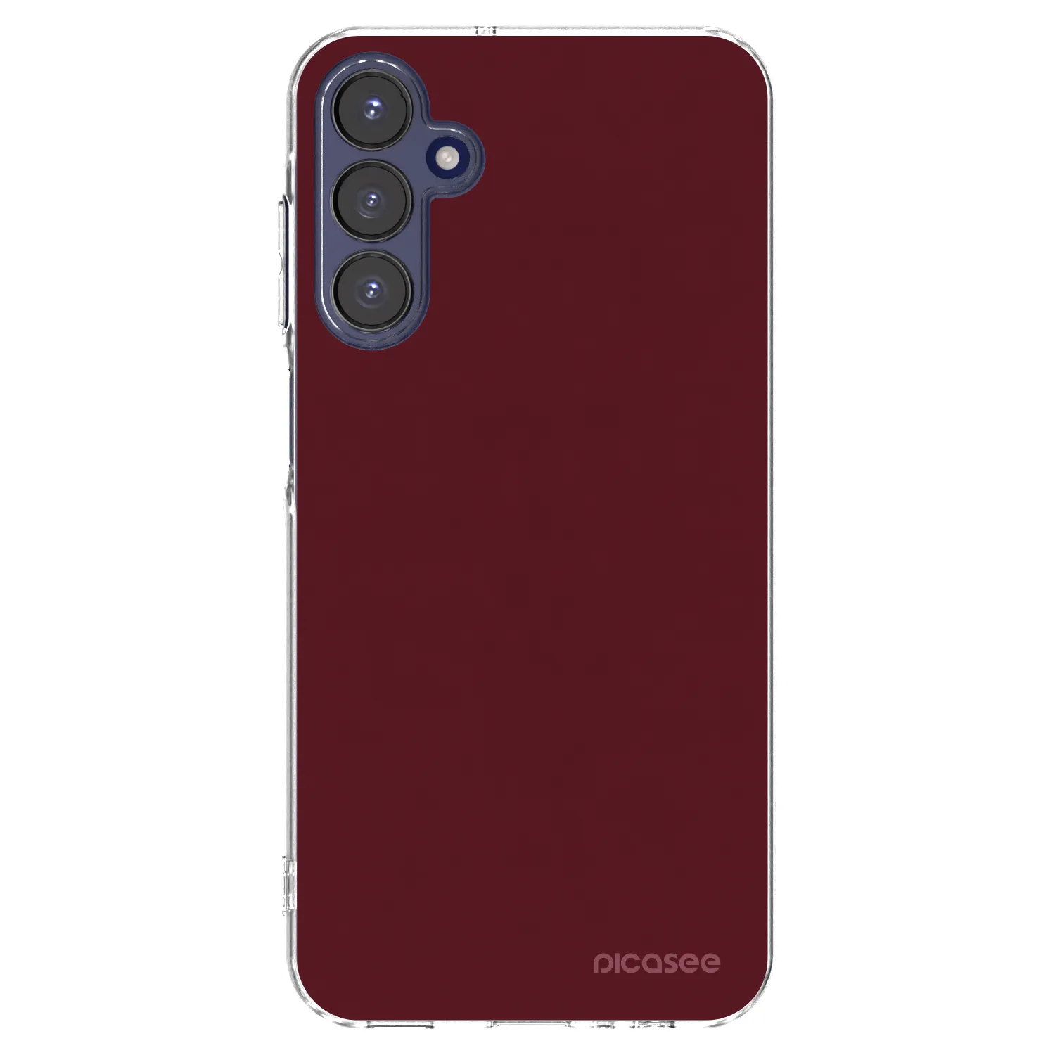Picasee silikonový průhledný obal pro Samsung Galaxy A15 A155F 4G - Burgundy red