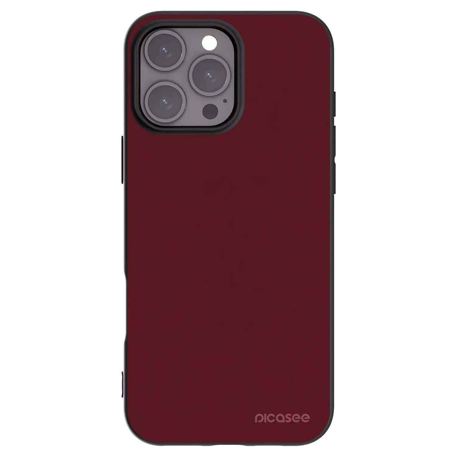 Picasee silikonový černý obal pro Apple iPhone 16 Pro Max - Burgundy red