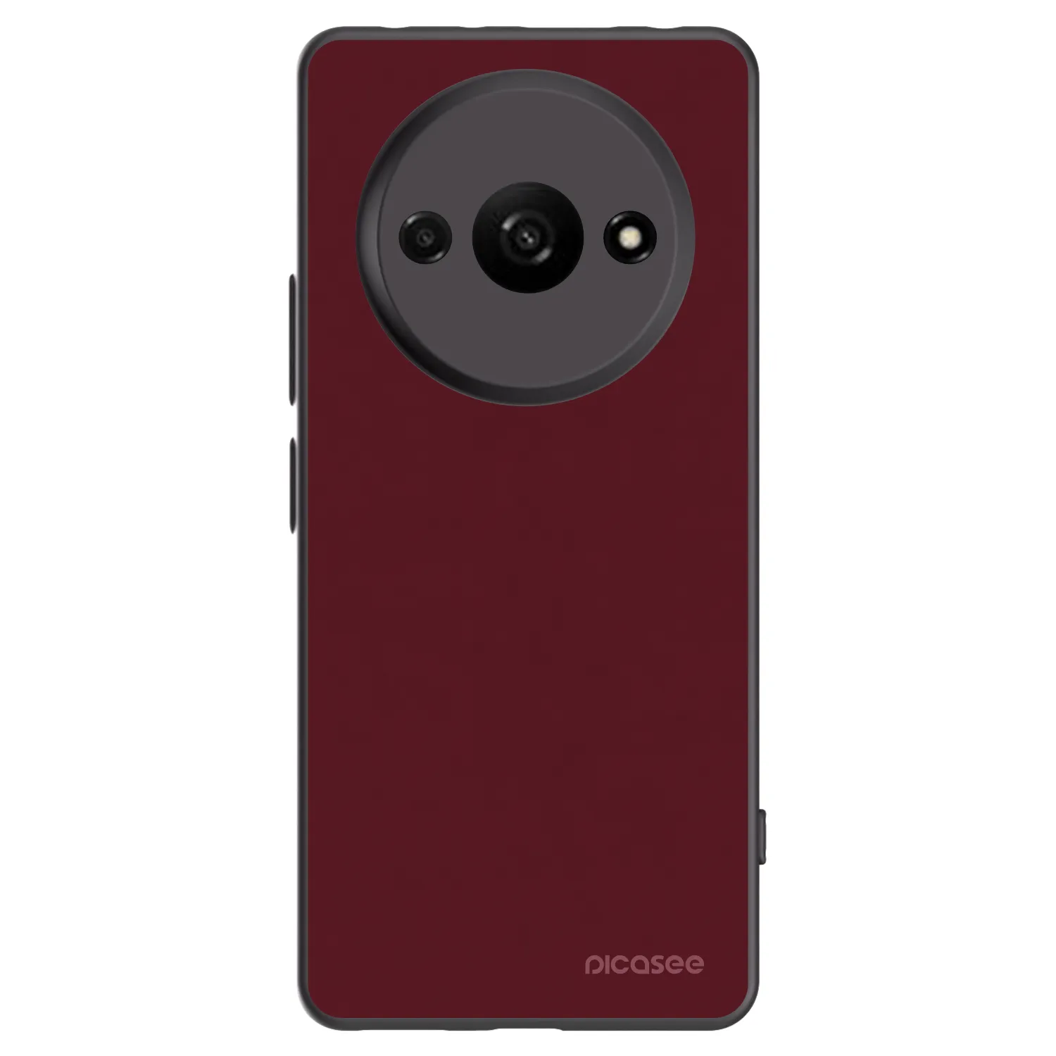 Picasee silikonový černý obal pro Xiaomi Redmi A3 - Burgundy red