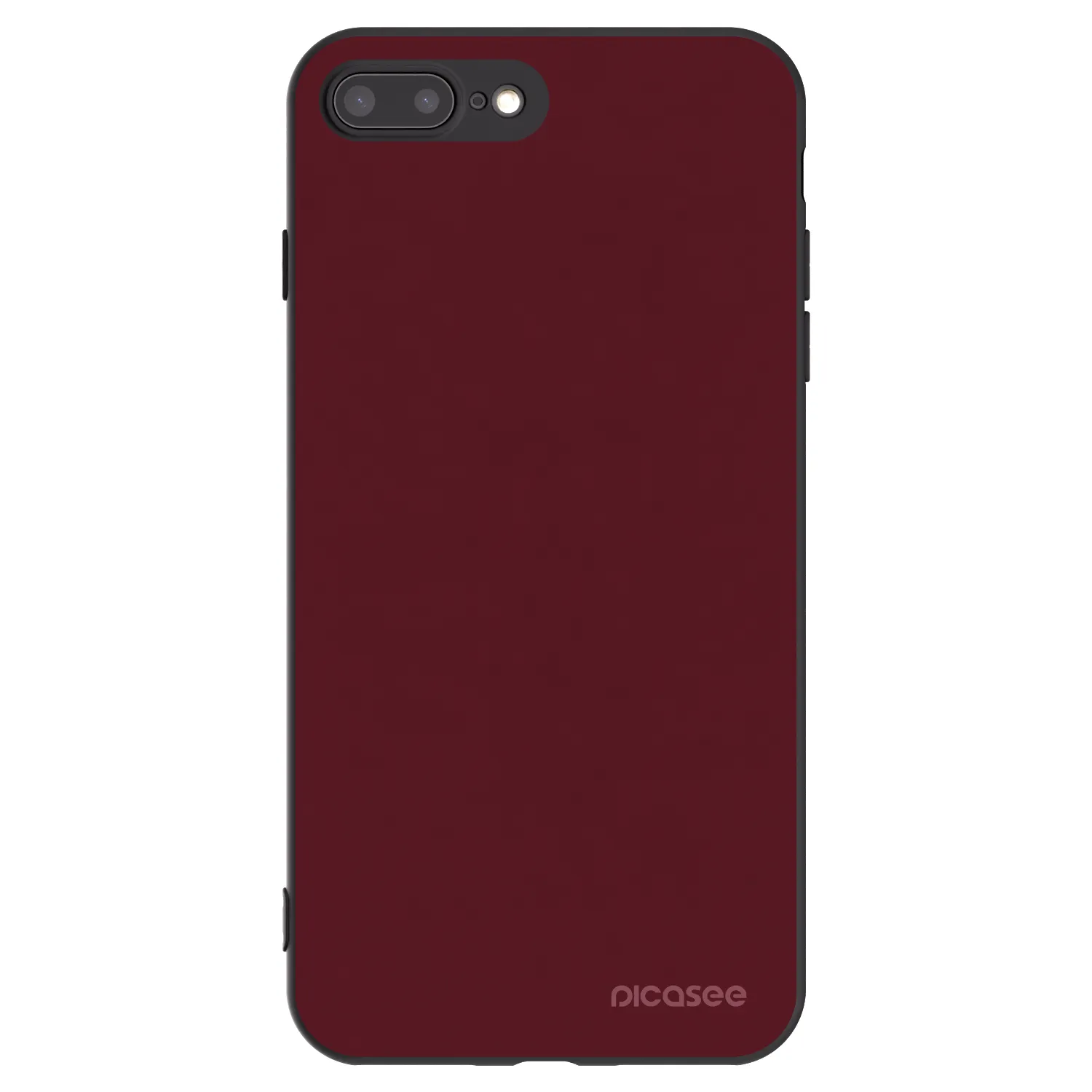 Picasee silikonový černý obal pro Apple iPhone 7 Plus - Burgundy red