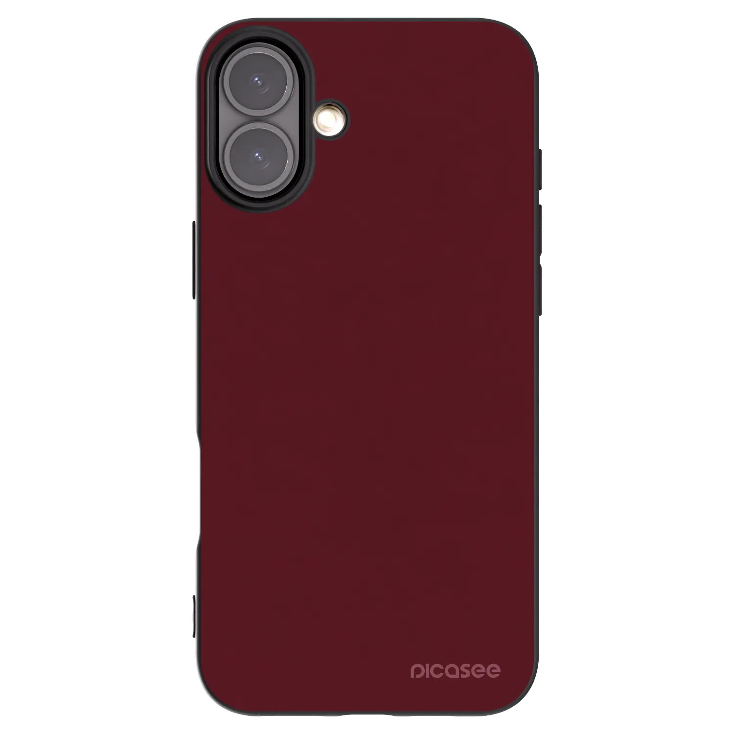 Picasee silikonový černý obal pro Apple iPhone 16 Plus - Burgundy red