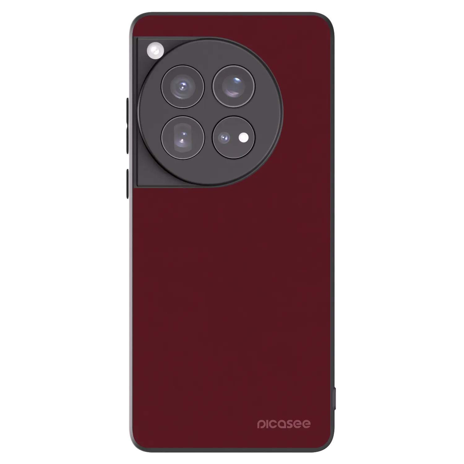Picasee silikonový černý obal pro OnePlus 12 5G - Burgundy red