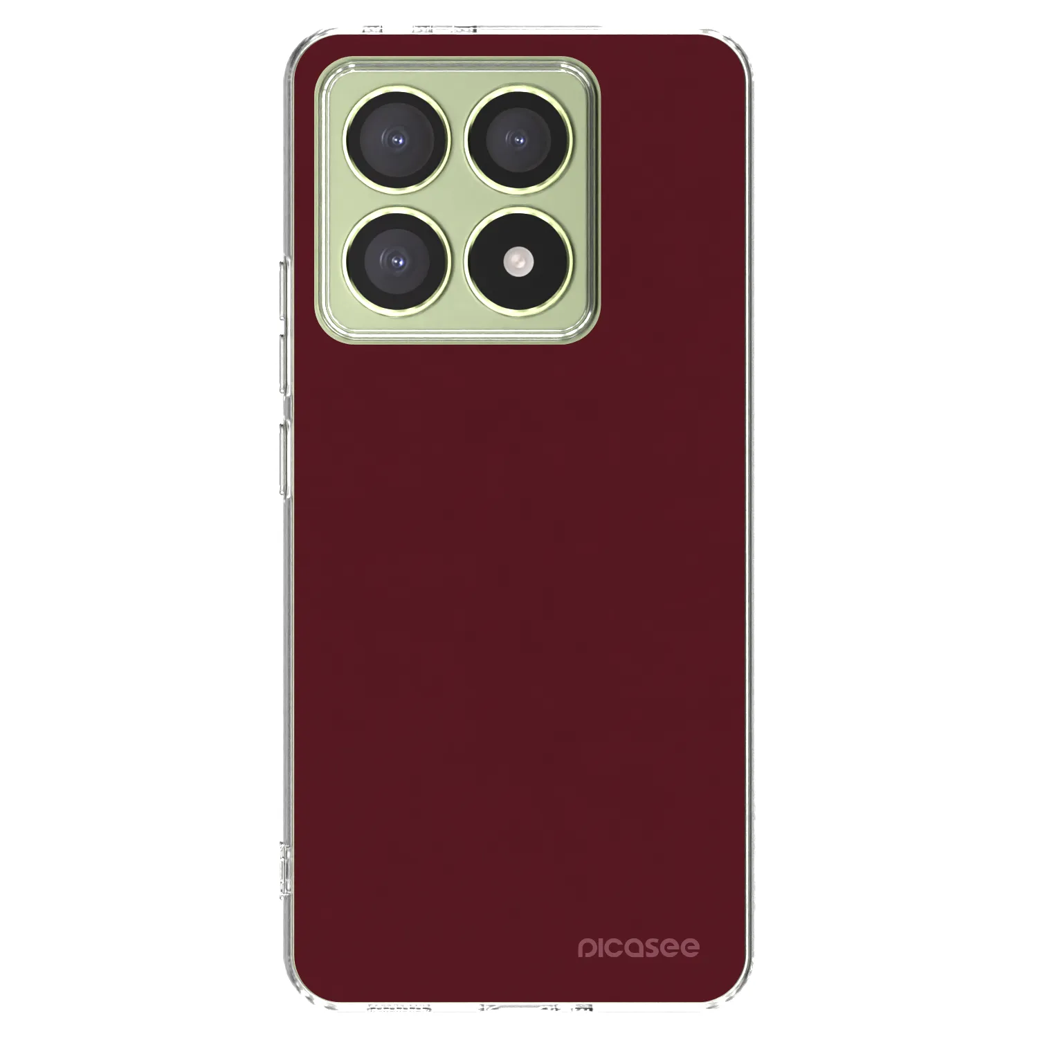 Picasee silikonový průhledný obal pro Xiaomi 14T - Burgundy red