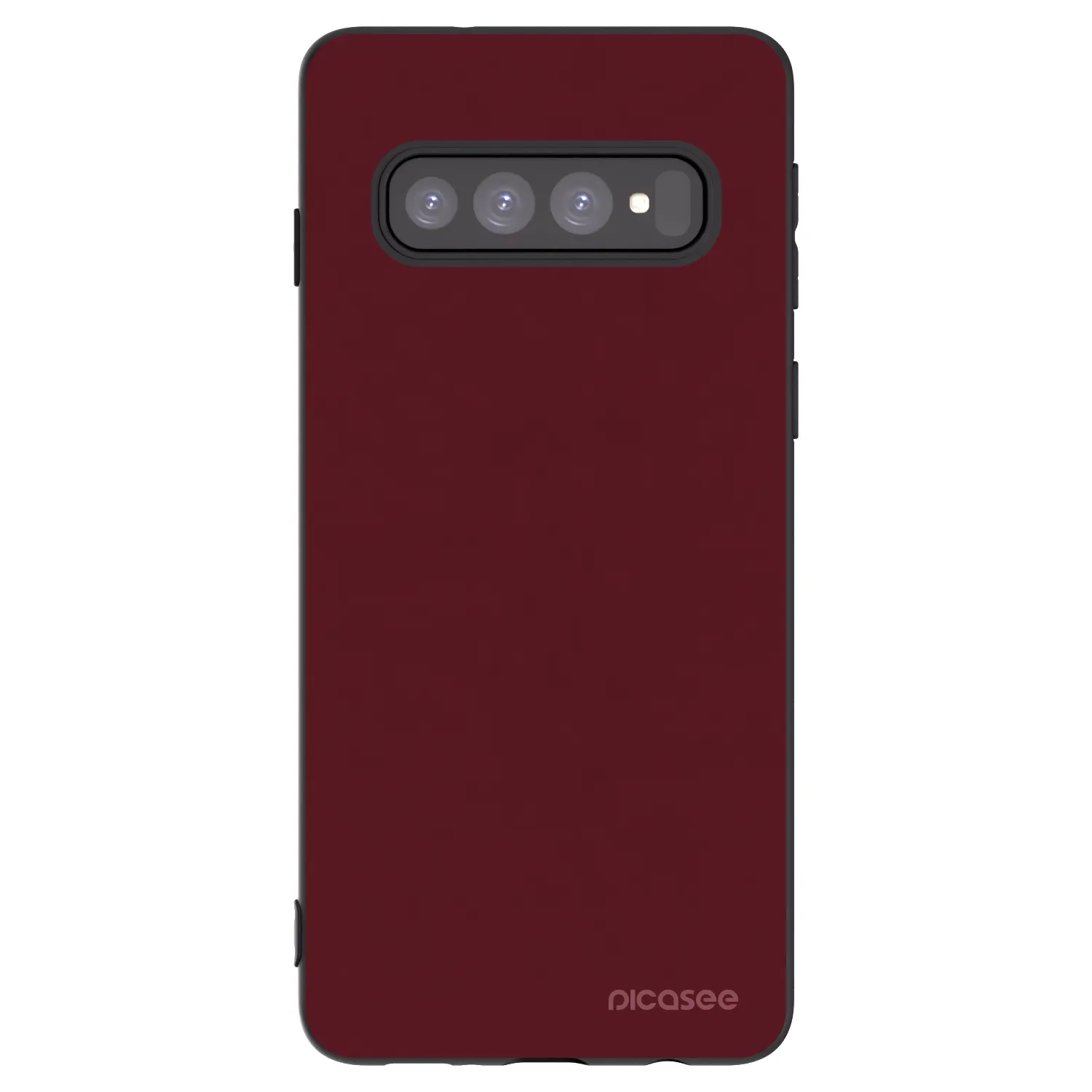 Picasee silikonový černý obal pro Samsung Galaxy S10 G973 - Burgundy red
