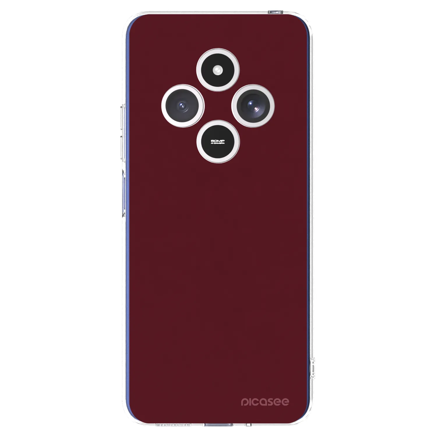 Picasee silikonový průhledný obal pro Xiaomi Redmi 14C - Burgundy red
