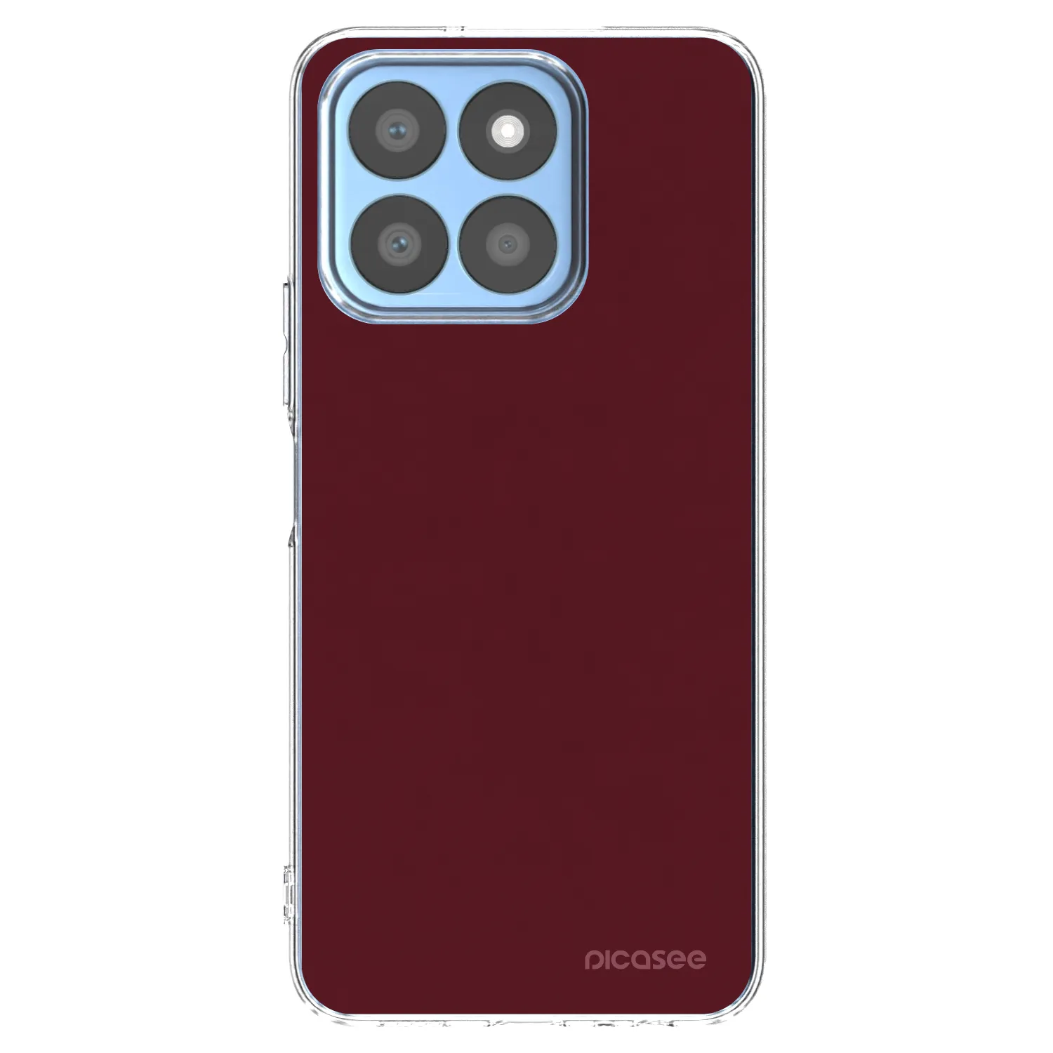 Picasee silikonový průhledný obal pro Honor X8c - Burgundy red