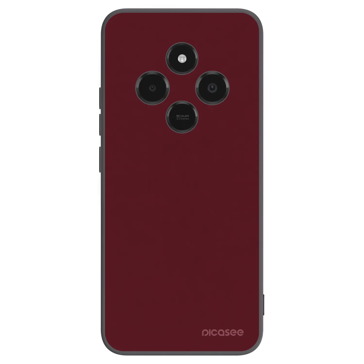 Picasee silikonový černý obal pro Xiaomi Poco C75 - Burgundy red