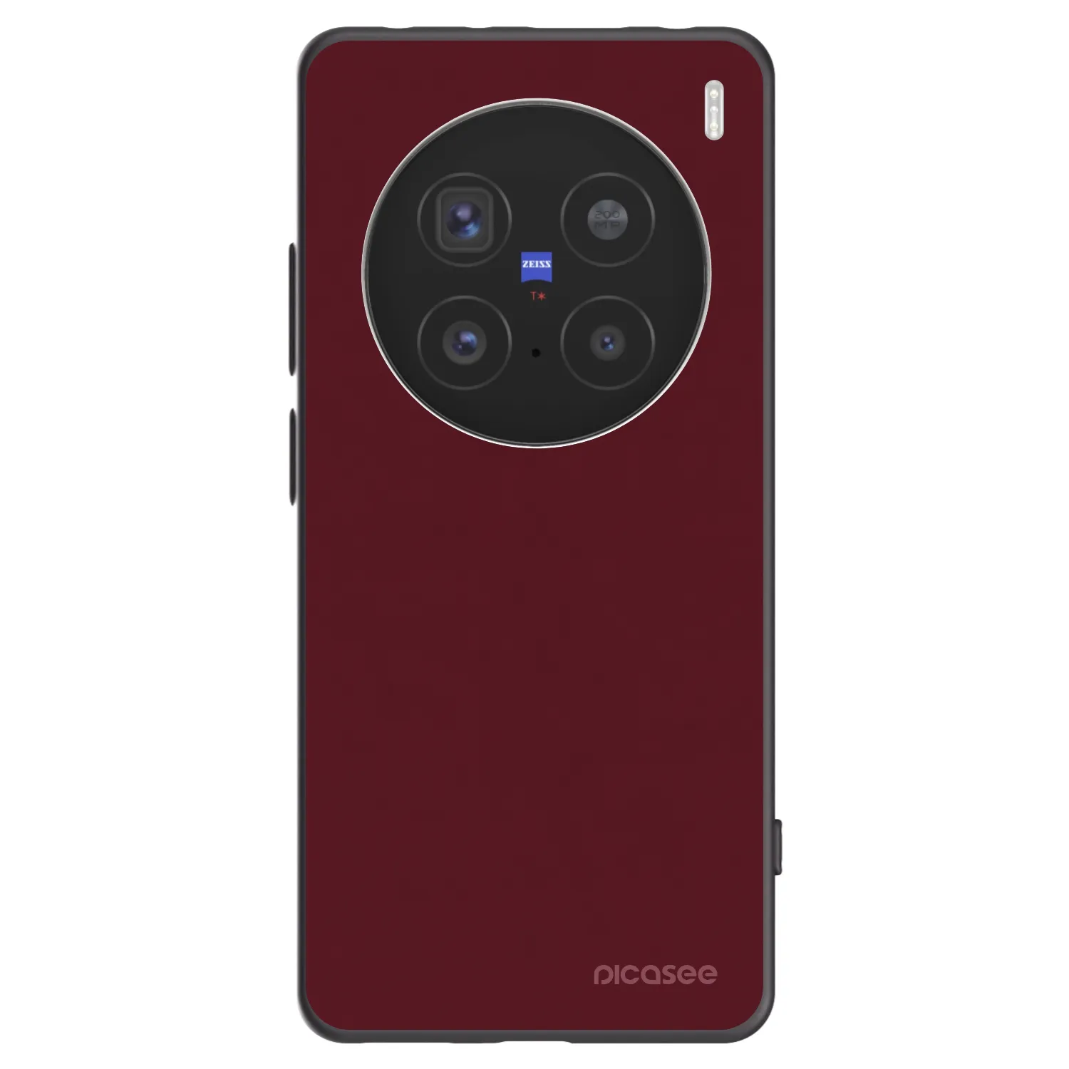 Picasee silikonový černý obal pro Vivo X200 Pro - Burgundy red