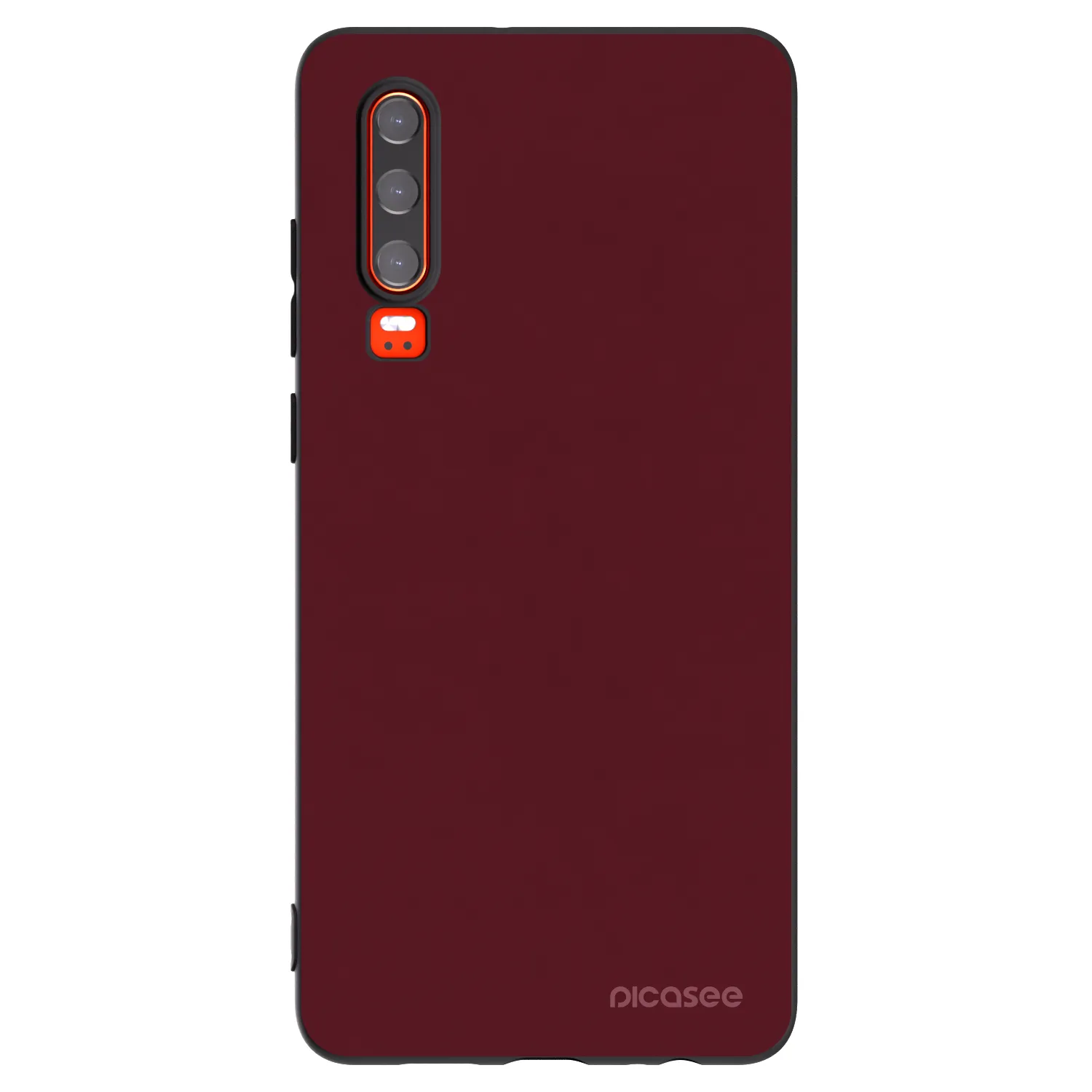 Picasee silikonový černý obal pro Huawei P30 - Burgundy red