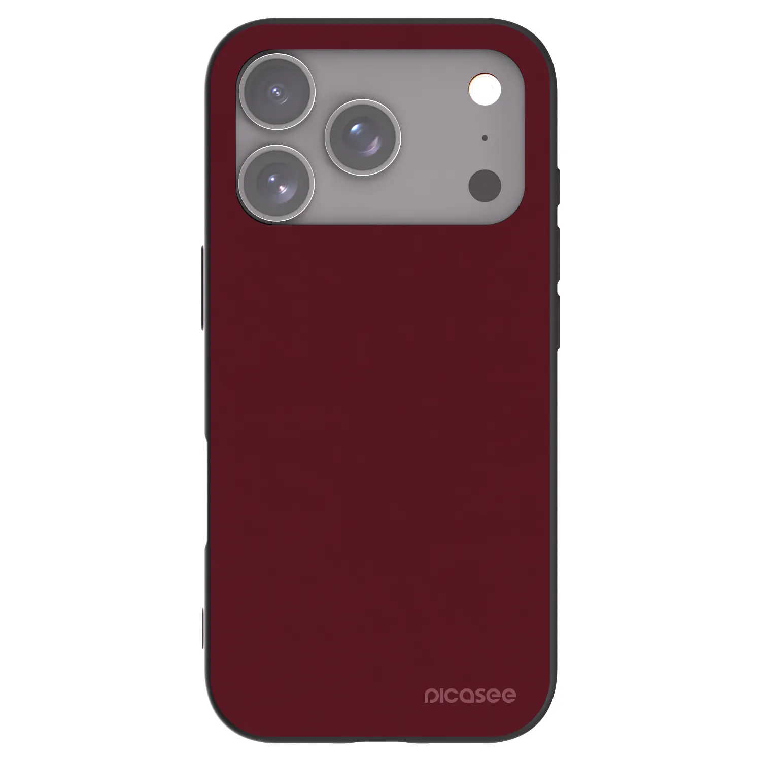 Picasee silikonový černý obal pro Apple iPhone 17 Pro - Burgundy red