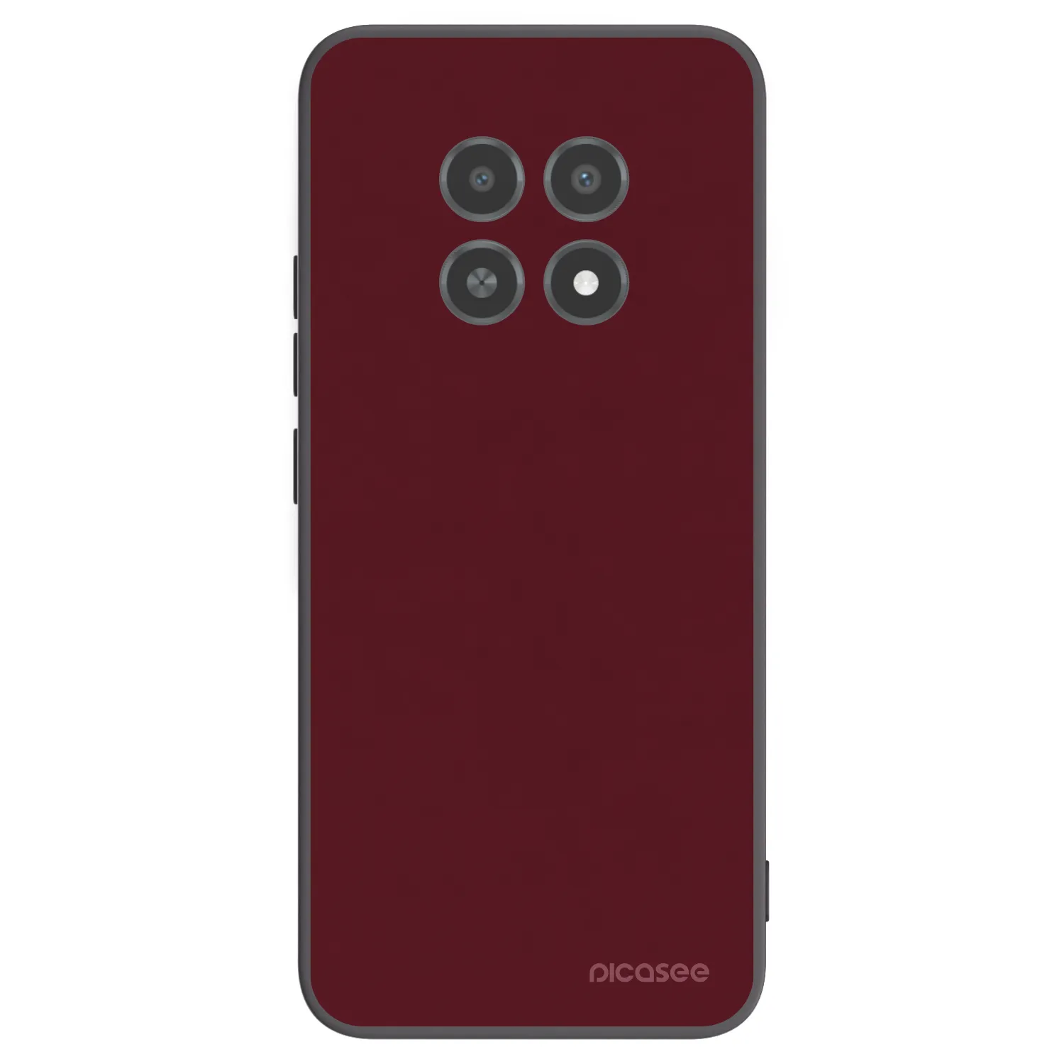 Picasee silikonový černý obal pro Realme 12X - Burgundy red