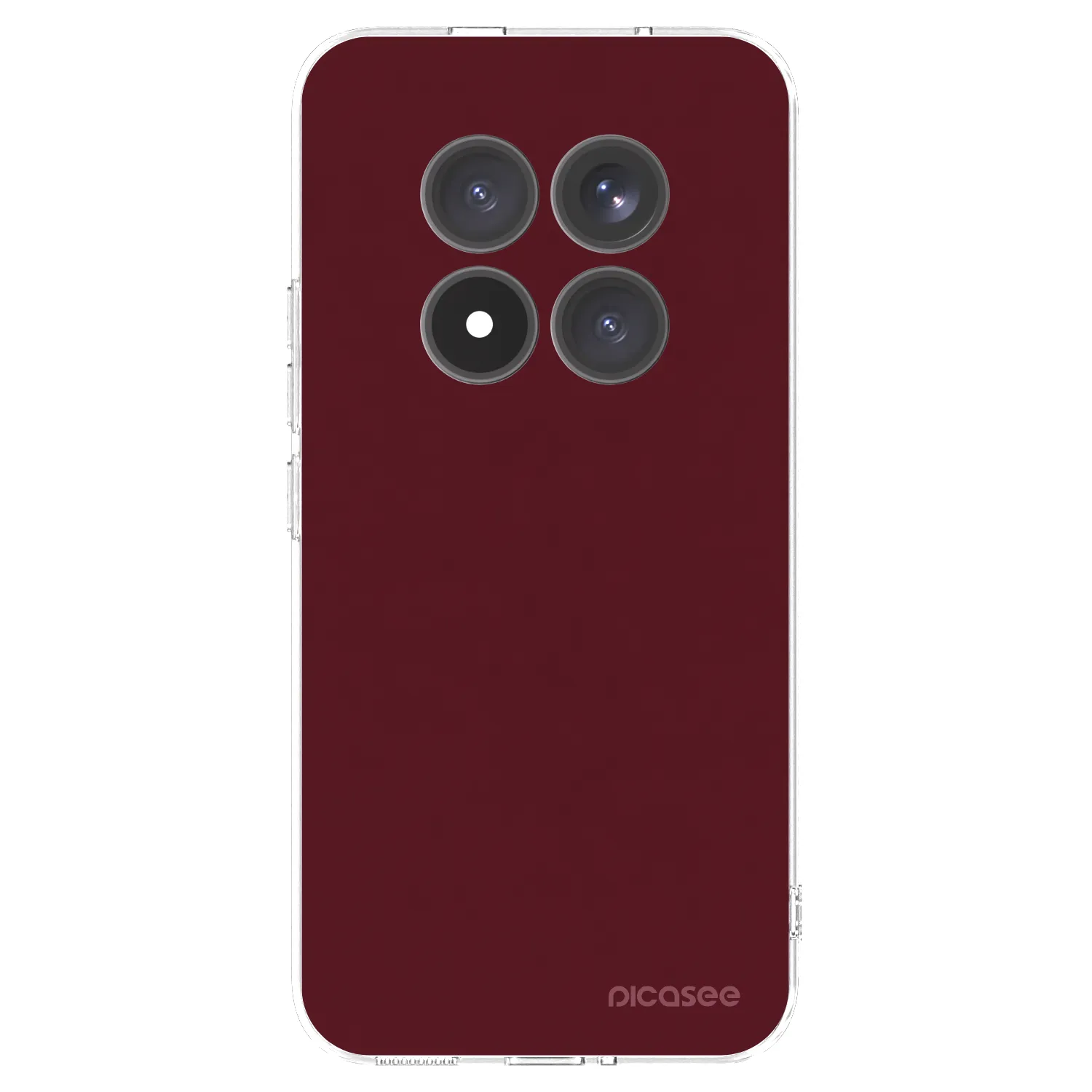 Picasee silikonový průhledný obal pro Xiaomi Redmi Note 15 Pro+ - Burgundy red